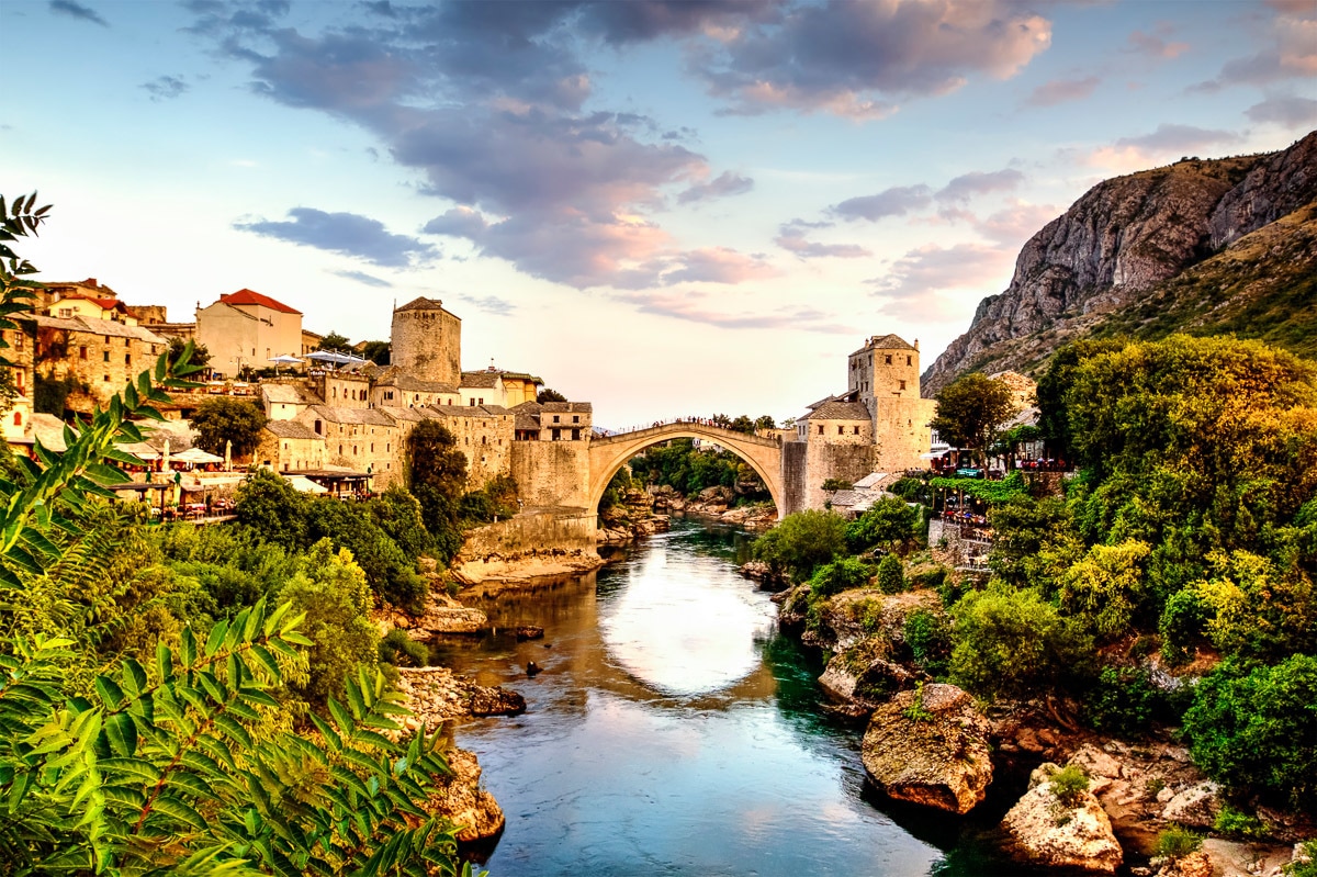 Image of Papermoon Fototapete "Mostar Alte Brücke"