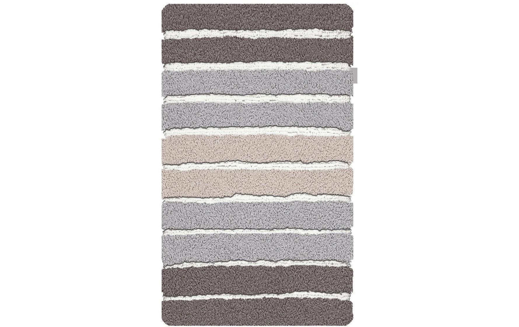 Kleine Wolke Tapis de bain »Phoenix« Höhe 35 mm Badteppich, gestreift, Hoch-Tief Effekt, waschbar