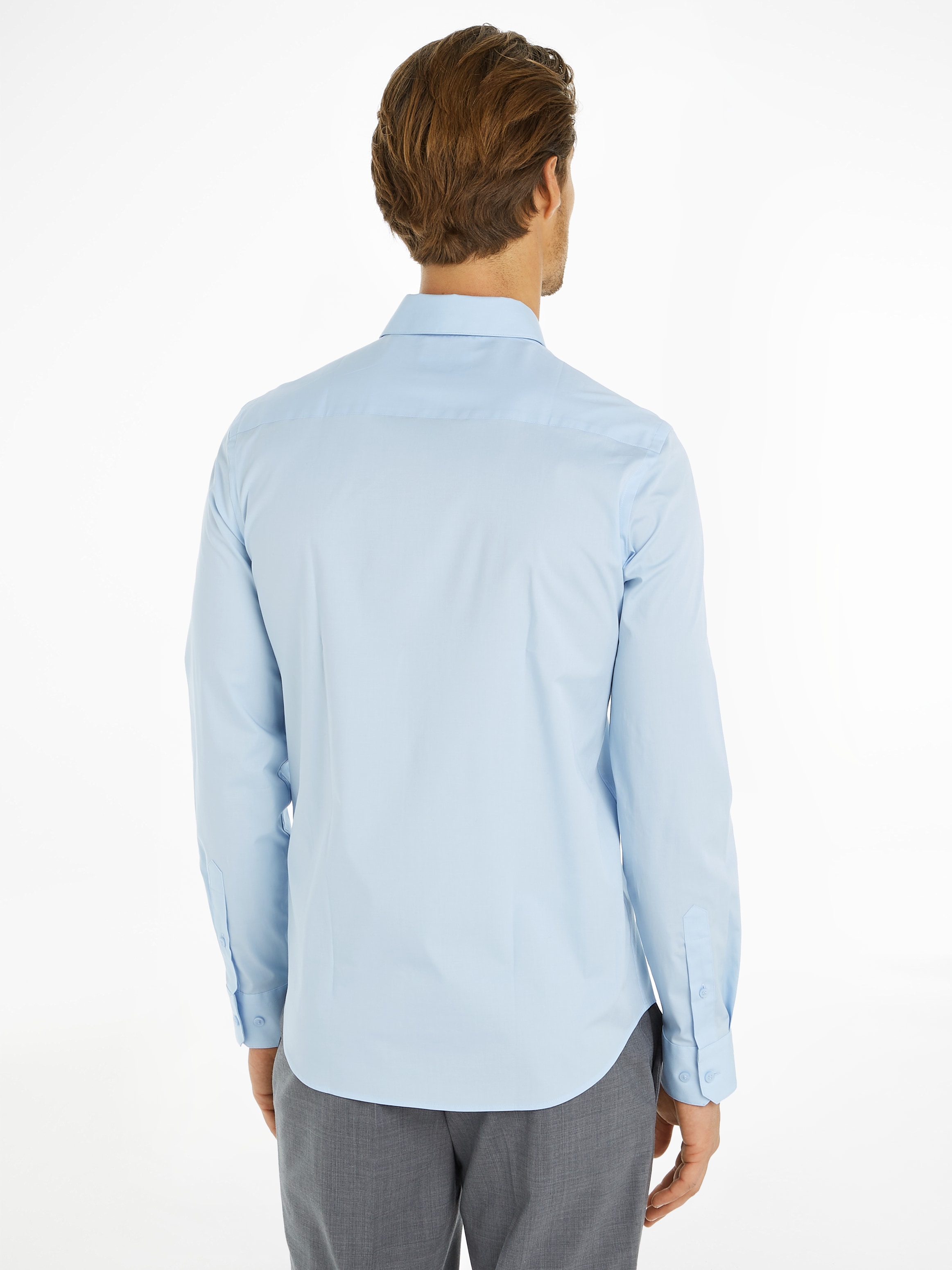 Calvin Klein Businesshemd »STRETCH POPLIN SLIM SHIRT«, mit Calvin Klein Logo auf der Brust