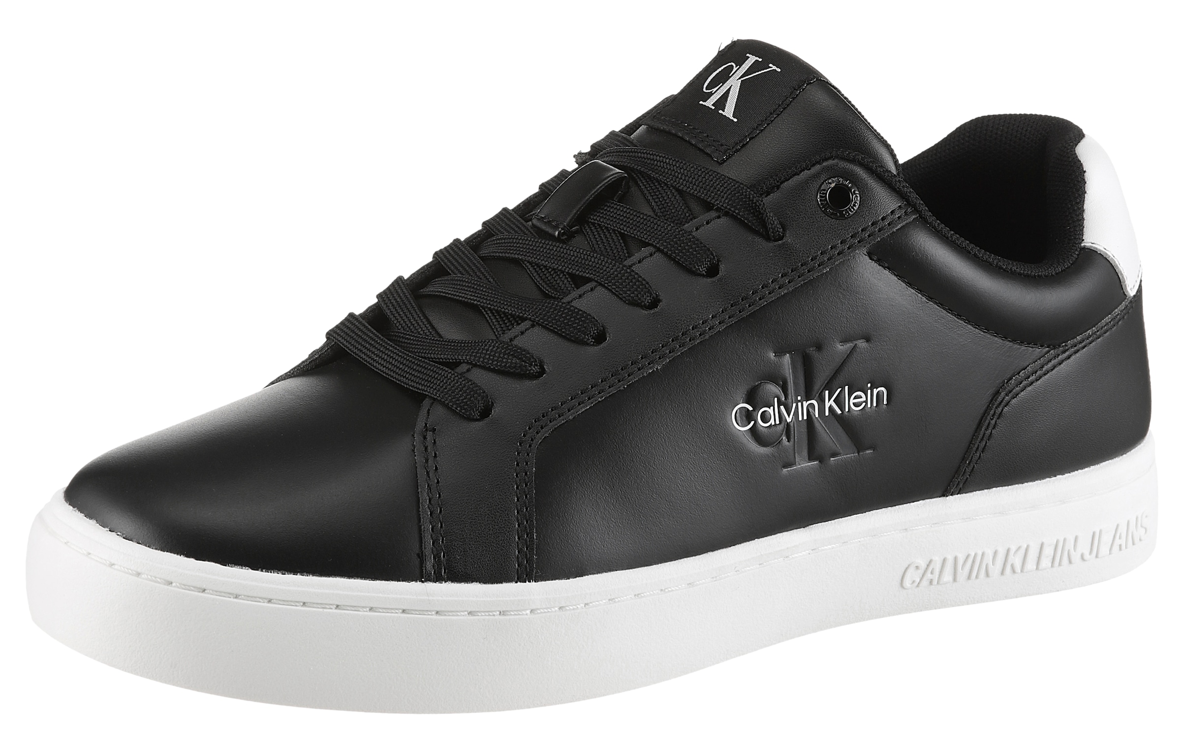Image of Calvin Klein Jeans Sneaker "CLASSIC CUPSOLE MONO LTH" Freizeitsneaker, Halbschuh, Schnürschuh in klassischer Optik