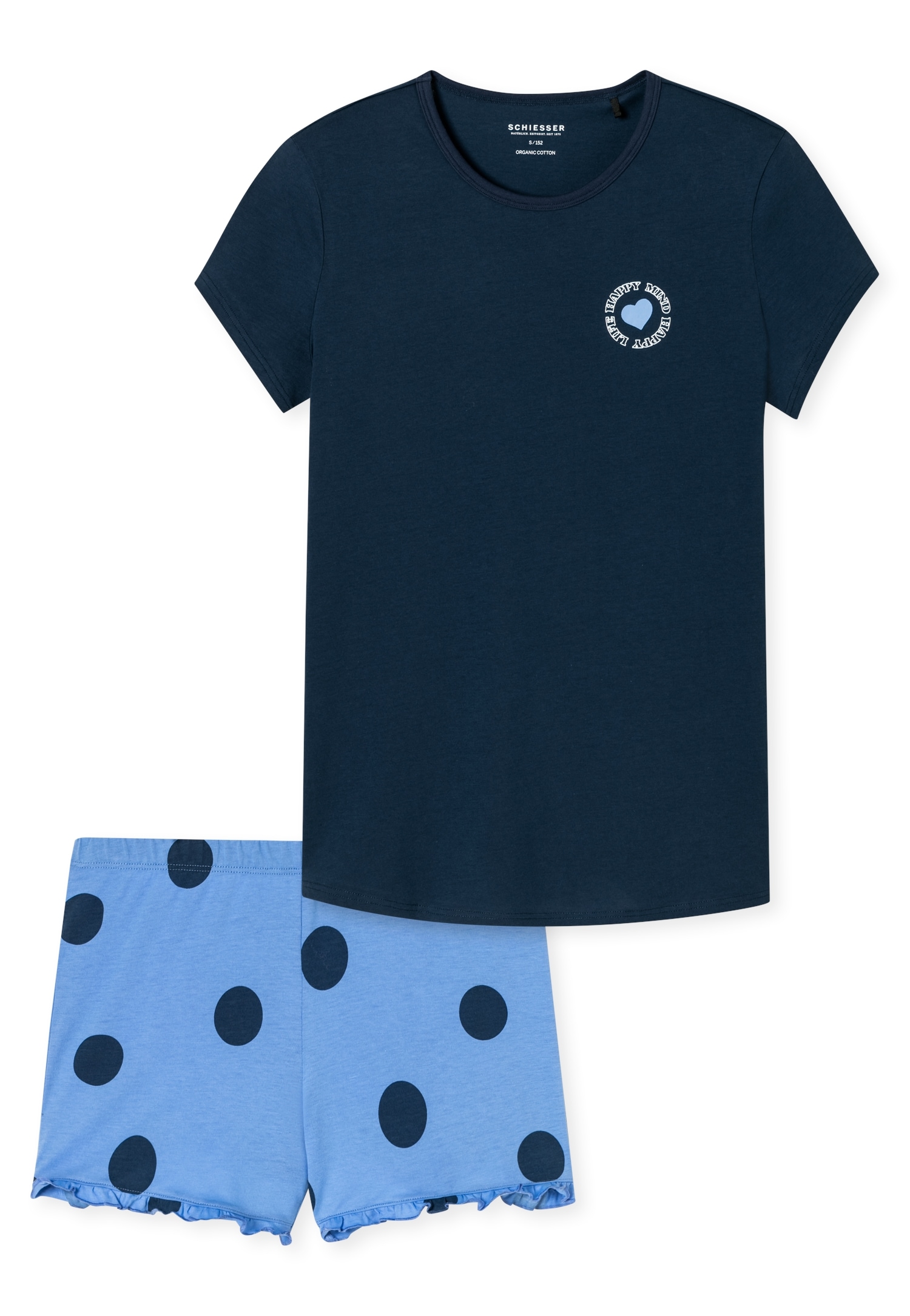 Schiesser Pyjama »"Nightwear"«, (2 tlg.), mit geprinterer Shorts und passendem T-Shirt