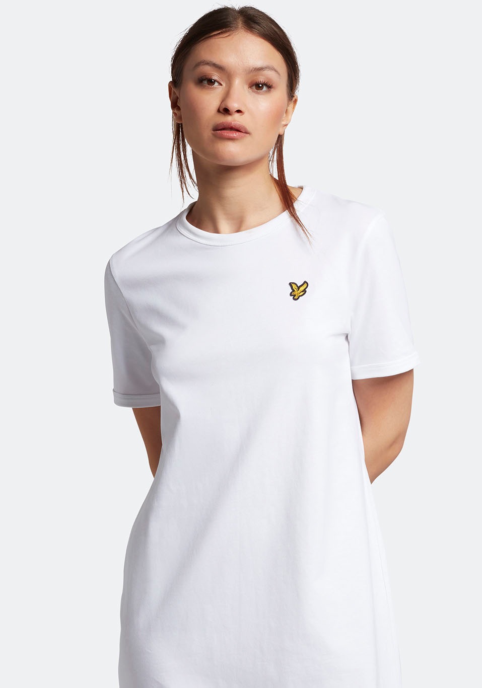 Shirtkleid, mit Logostickerei auf der Brust