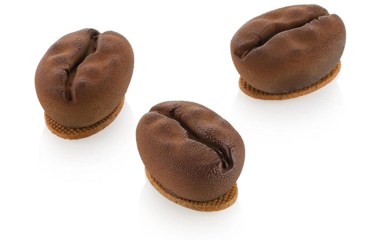 Image of Backform "Silikomart – Kaffeebohne 30 Silikon, mit Ausstecher"