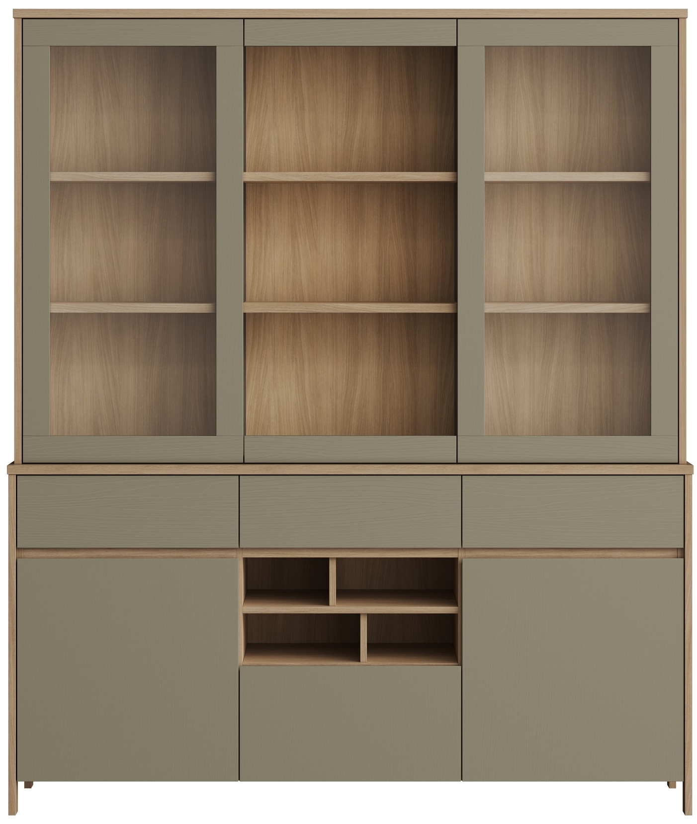 Home affaire Buffet »Stranda, Hochschrank im Scandi-Style, moderner Schrank« Rahmenoptik, ausreichend Stauraum, vielseitig einsetzbar, 164 cm breit