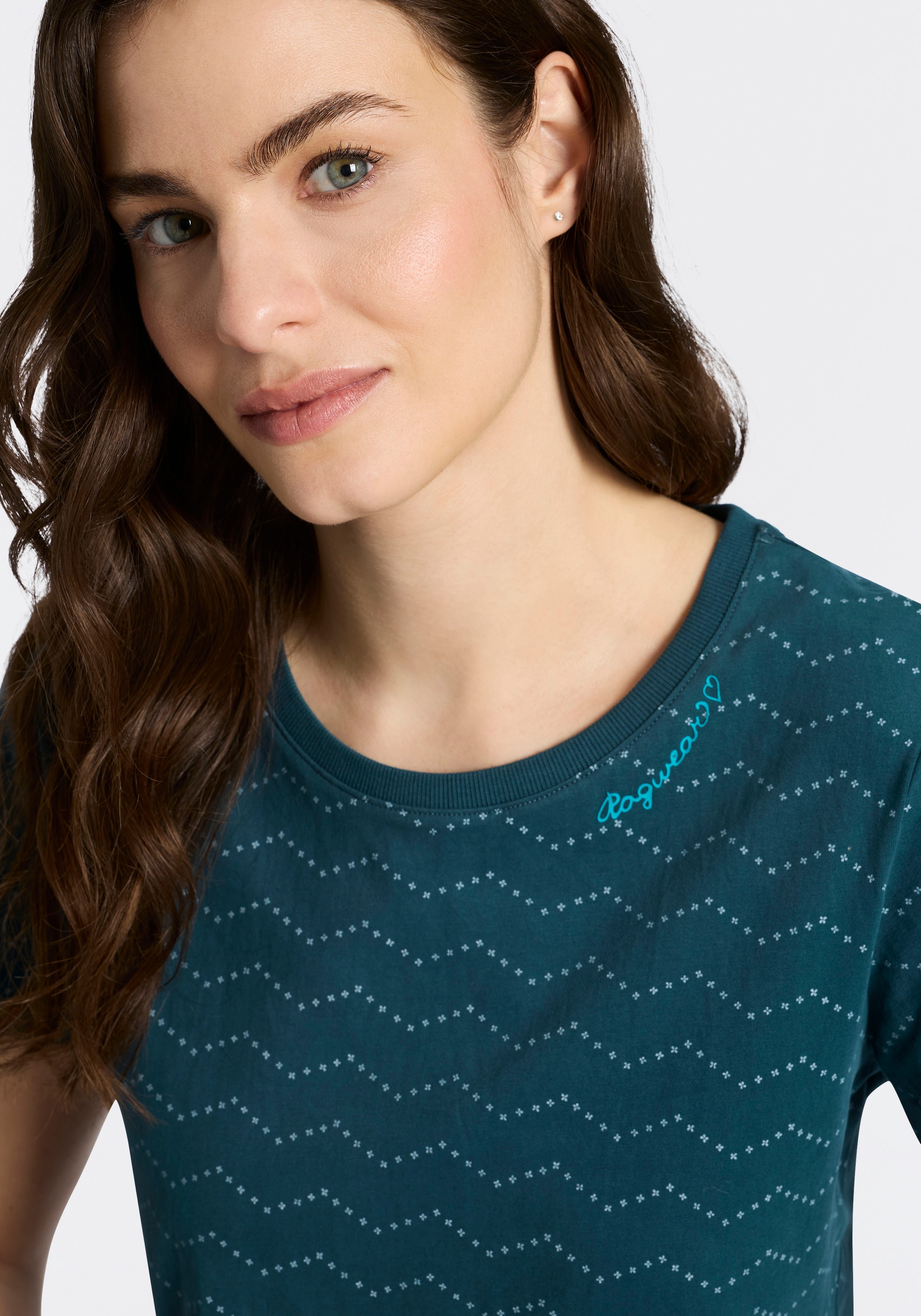 Ragwear T-shirt à manches courtes »MINTTA ZIG ZAG O« mit Logoschriftzug