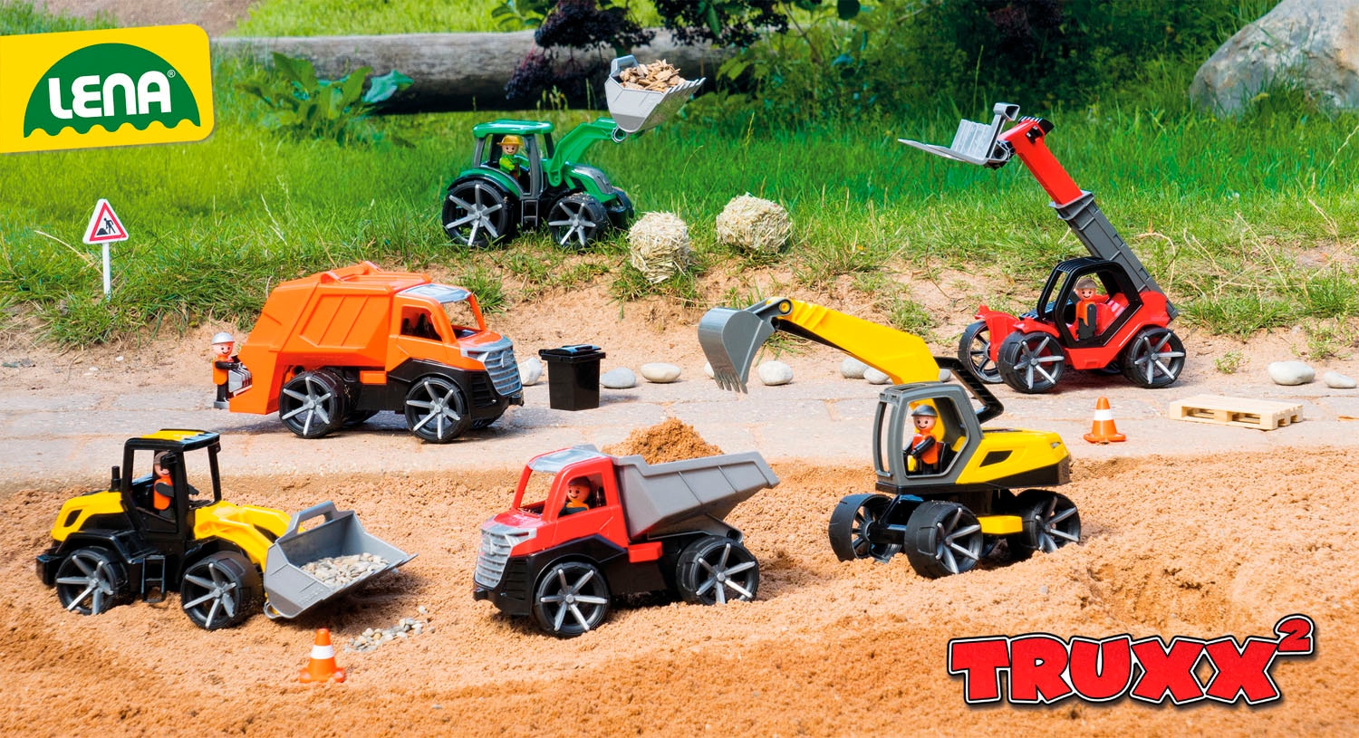 Lena® Spielzeug-Müllwagen »Truxx« inklusive Spielfigur, Made in Europe