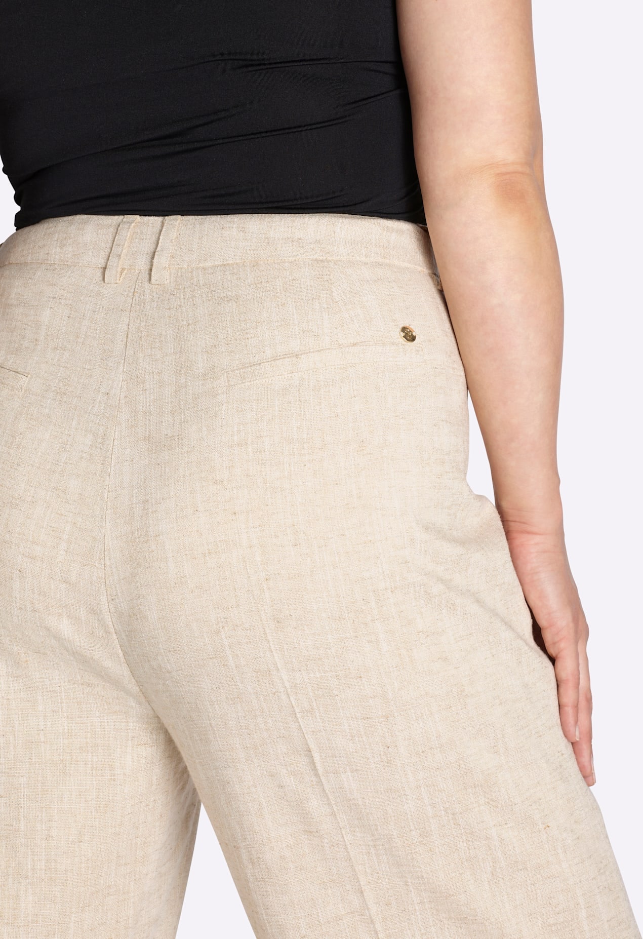 Sheego Pantalon en lin