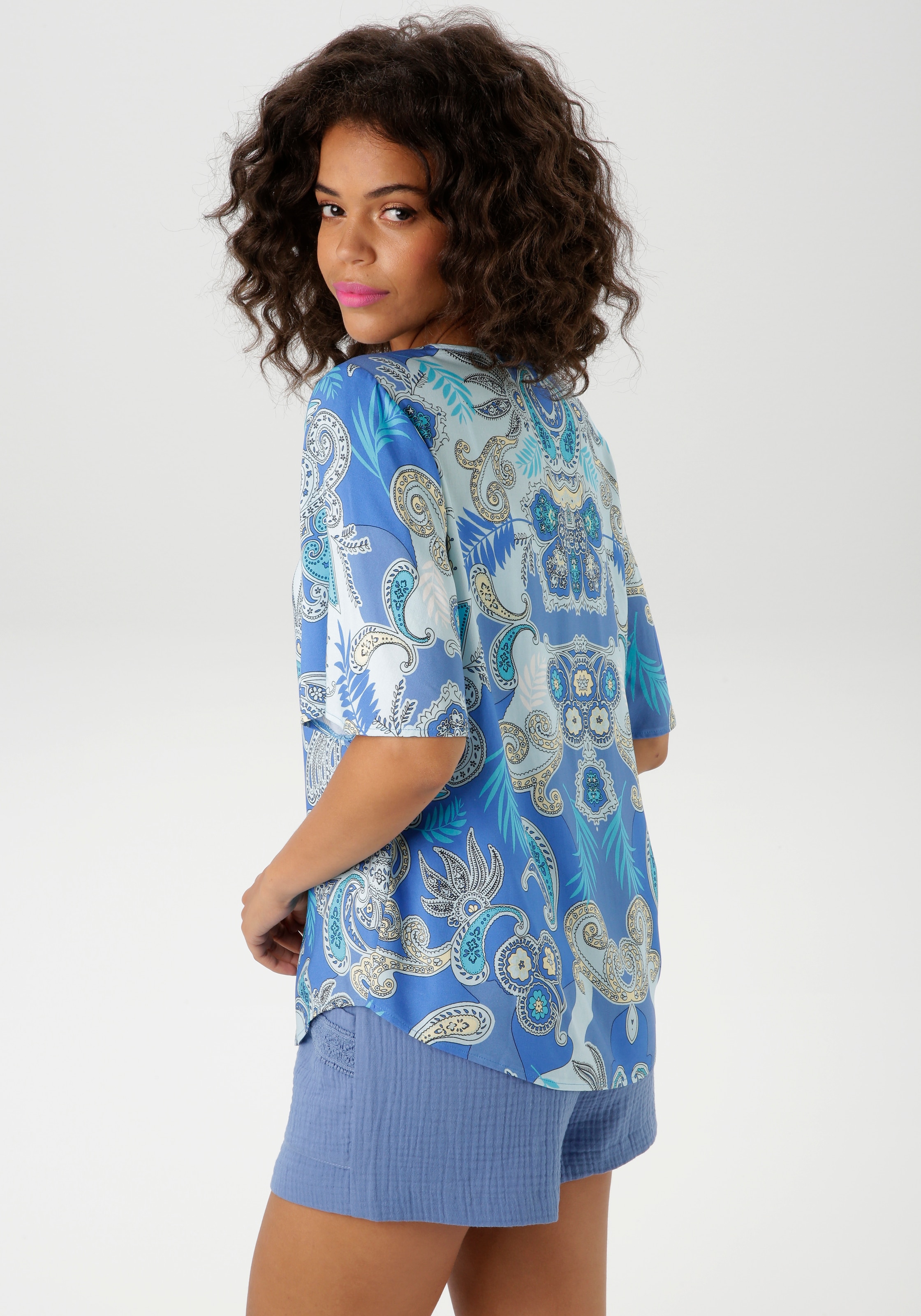 Aniston CASUAL Schlupfbluse, mit grossflächigem Paisley-Muster