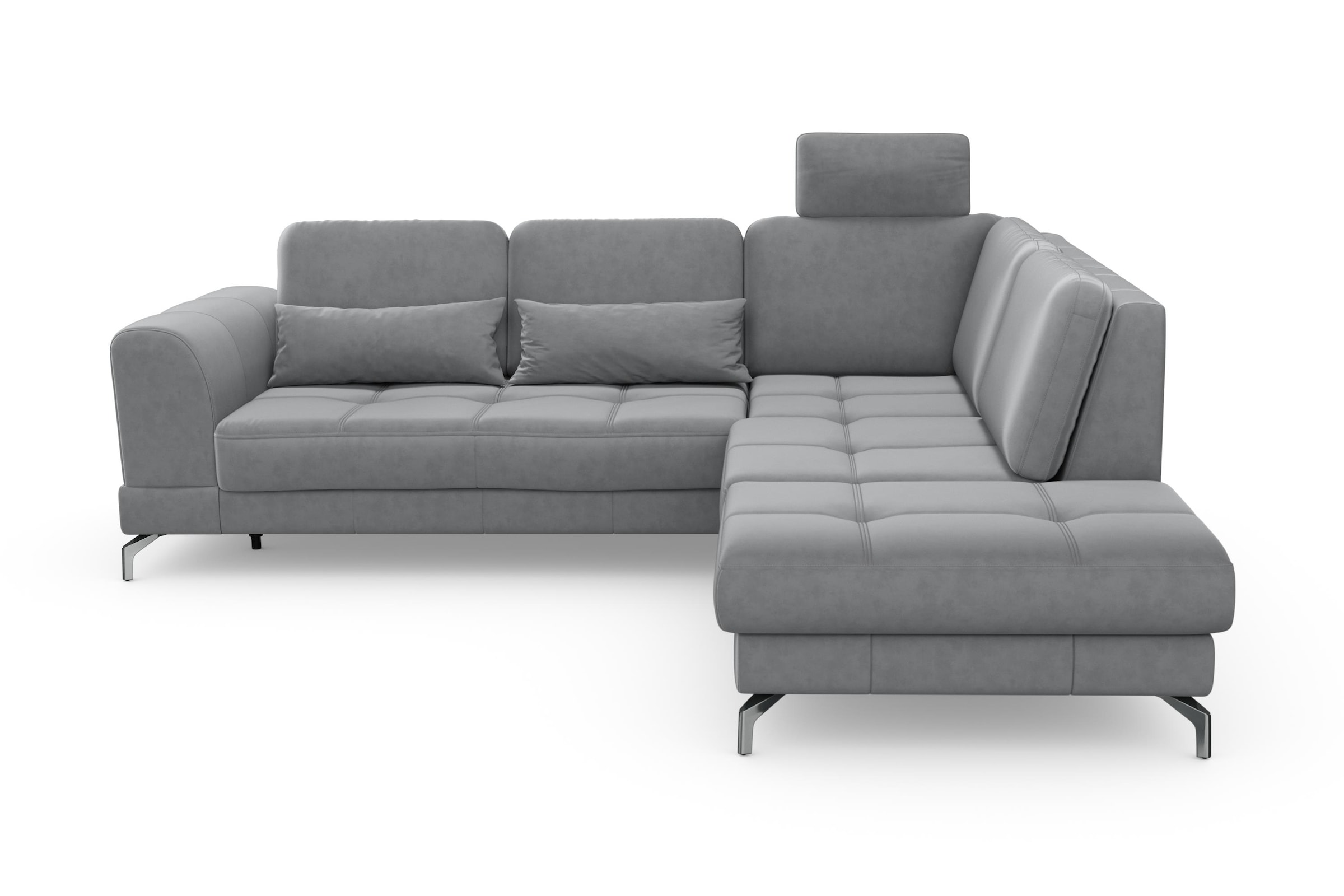 sit&more Ecksofa »Bendigo L-Form« inklusive Sitztiefenverstellung, Bodenfreiheit 12 cm, in 2 Fussfarben