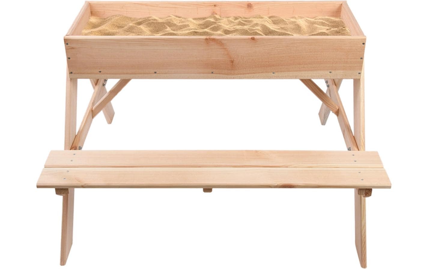 esschert design Sandkasten »Picknicktisch mit Sandkasten Holz 93 x 88 x 60 cm«