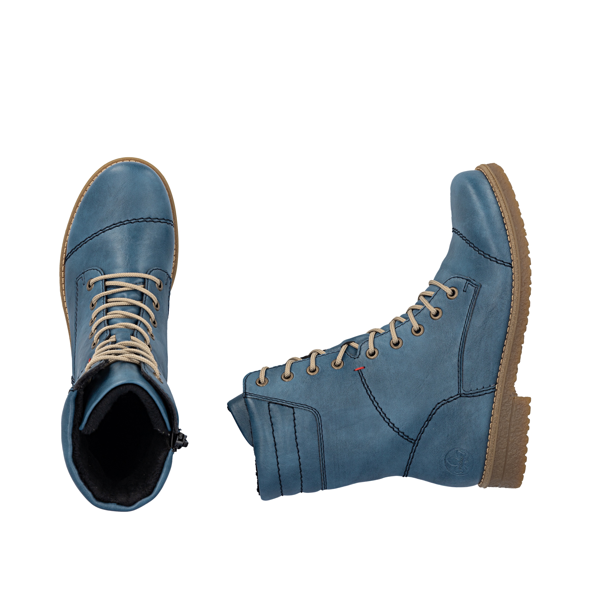 Rieker Schnürstiefelette  Schnürboots, Herbstboots mit gepolstertem Schaftrand