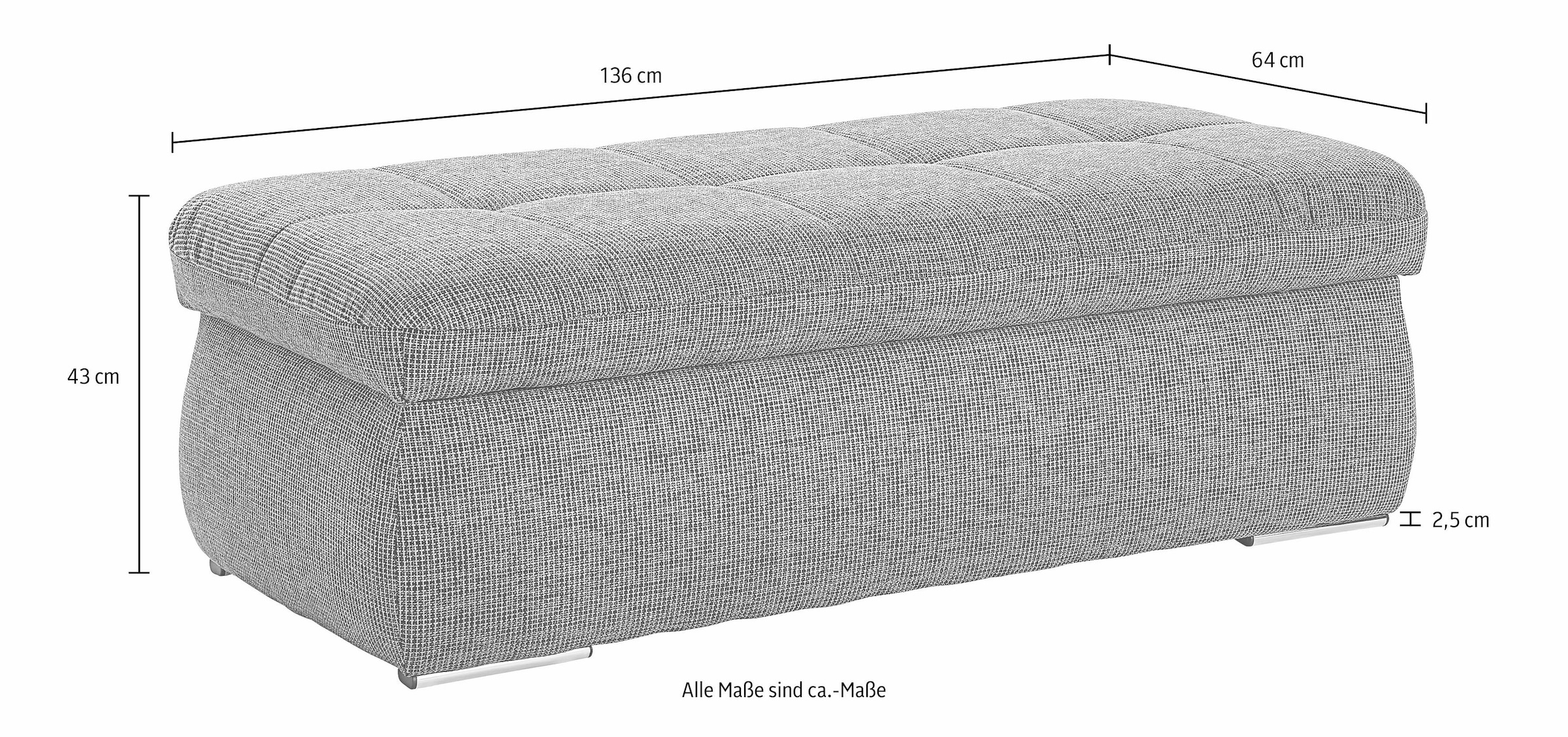 DOMO collection Hocker »NMoric« mit Stauraumfach, auch in Cord