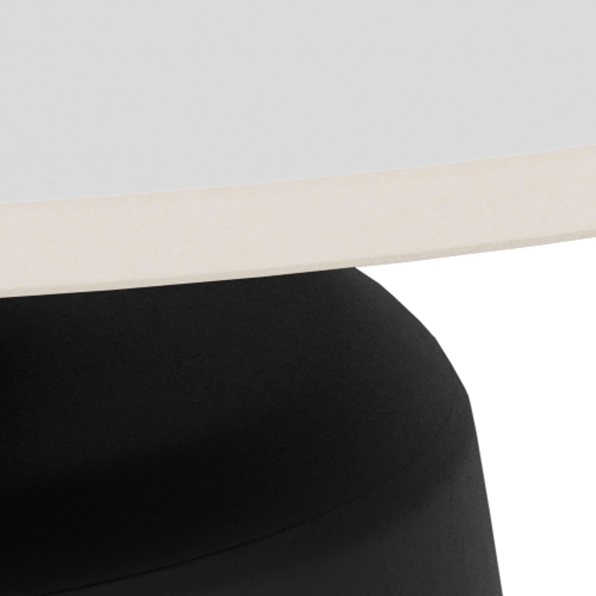 ACTONA GROUP Couchtisch »Santorini Kaffetisch - modern & stilvoll mit langlebiger Keramikplatte« Weisse Keramik, schwarzes Stahlgestell, langlebig. Ø: 70 cm