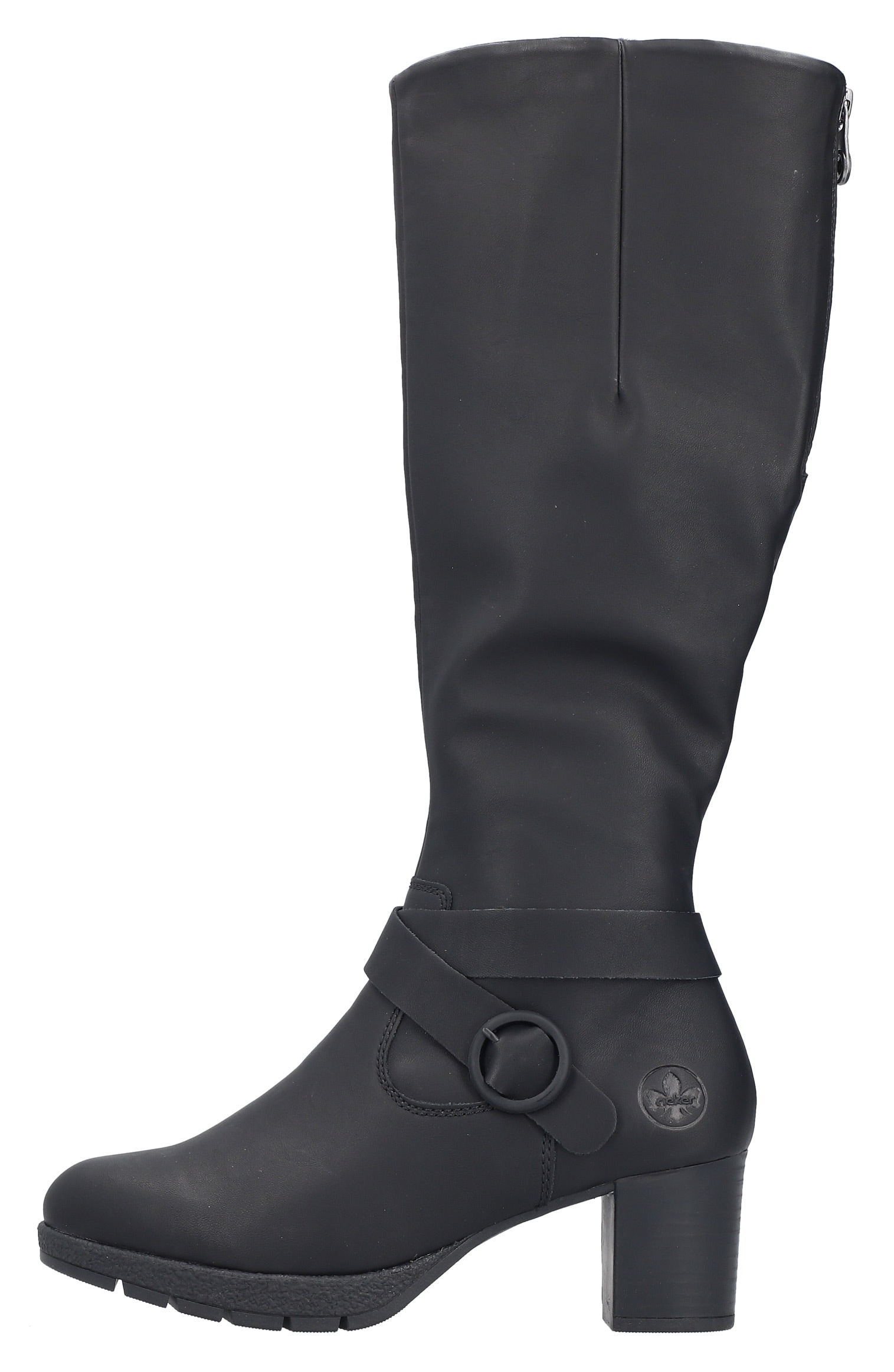 Rieker Stiefel  Langschaftstiefel, Blockabsatz,mit Reissverschluss hinten-schmale Form