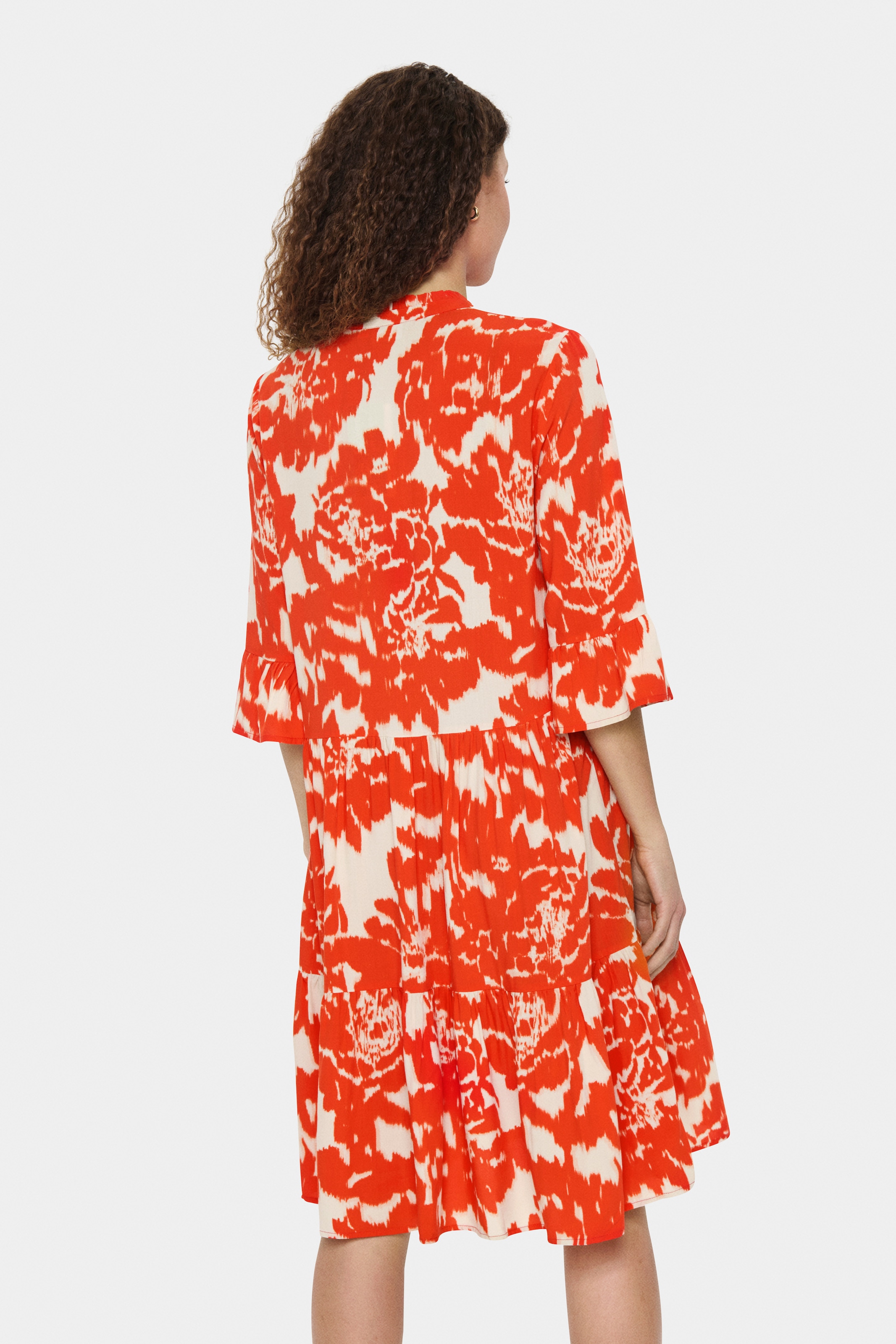Saint Tropez Blusenkleid »EdaSZ Dress«, mit Volant und 3/4 Ärmel