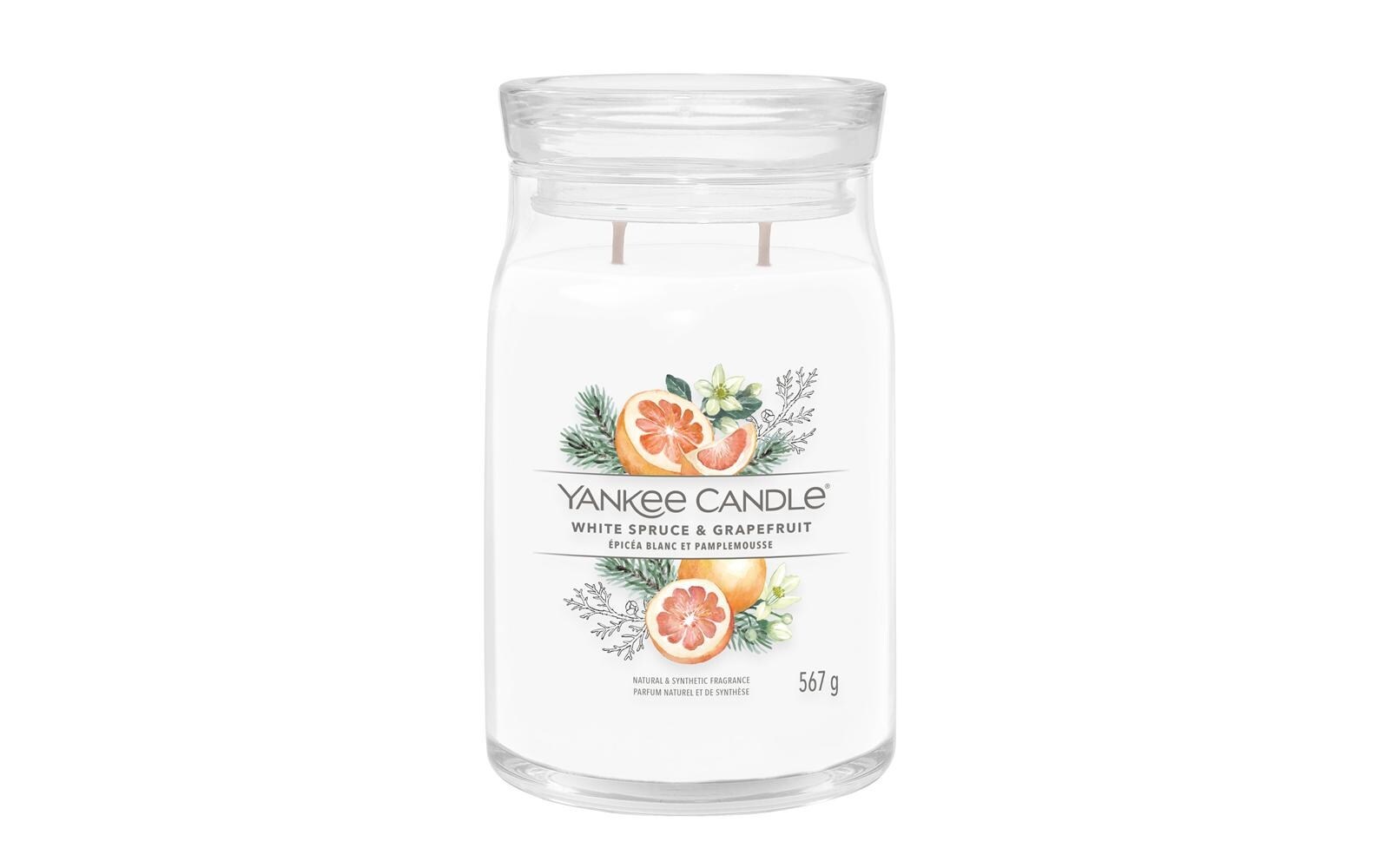 Yankee Candle Duftkerze »White Spruce & Grapefruit Signature Large Jar«