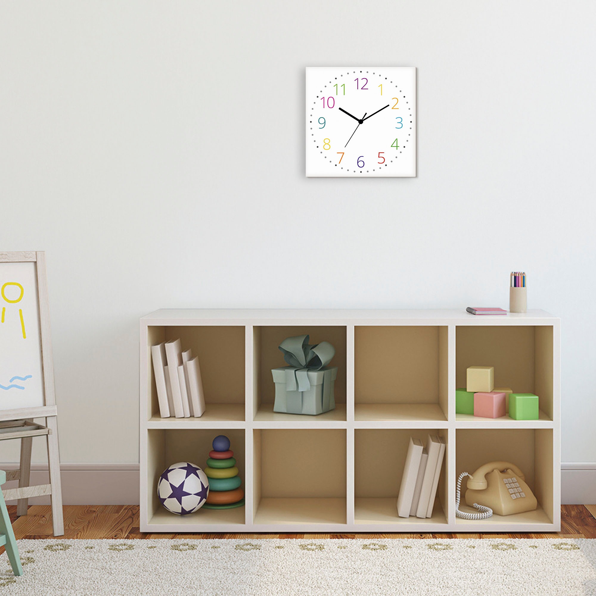 Artland Wanduhr »Modernes Ziffernblatt« wahlweise mit Quarz- oder Funkuhrwerk, lautlos ohne Tickgeräusche