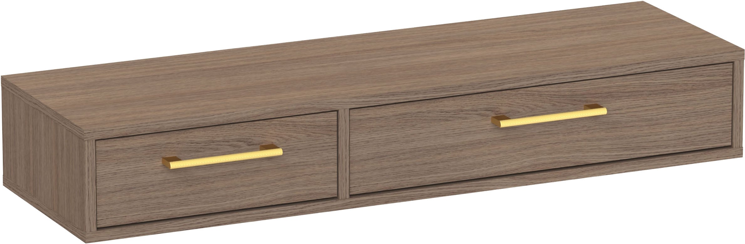 Image of Schildmeyer Konsole "Glenn, Art-Déco Design mit eleganten Goldakzenten, Made in Germany" 1 Stk. tlg. Modernes Nussbaum mit goldfarbenen Details, Made in Germany