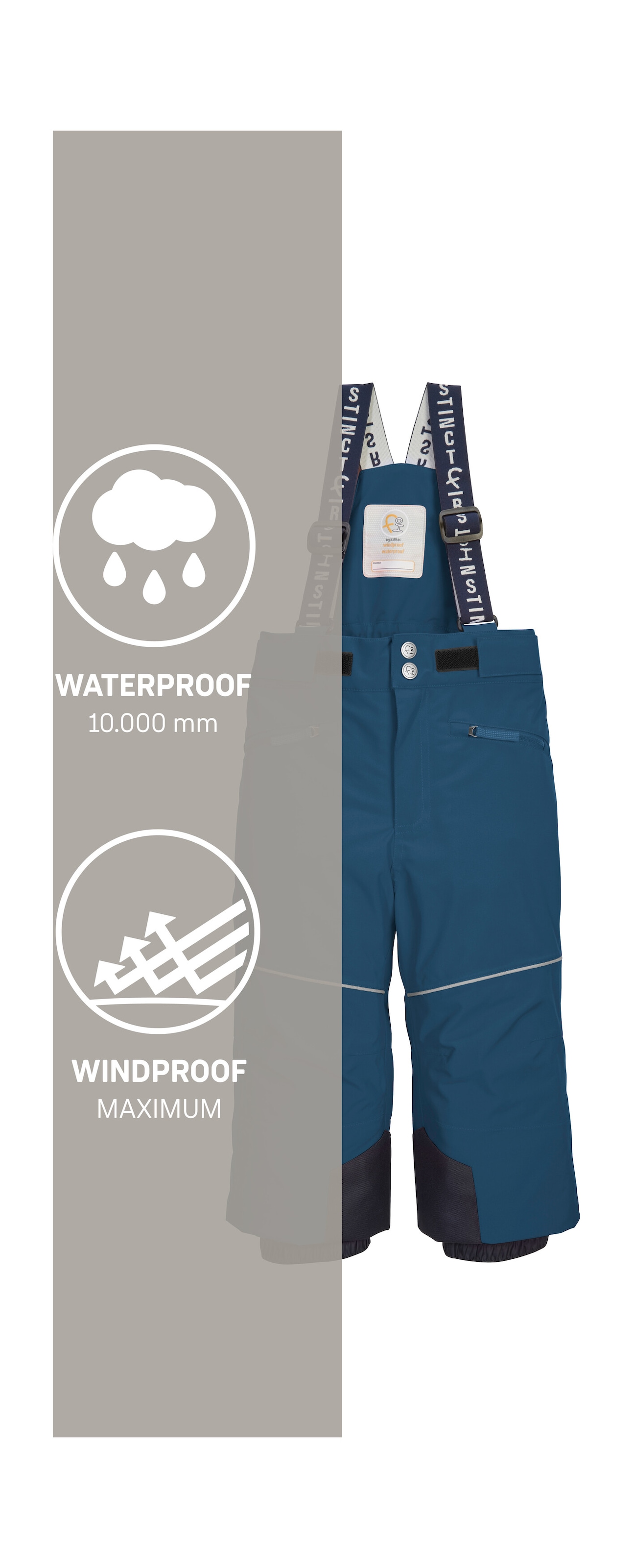 first instinct by killtec Pantalon de ski »FISW 48 MNS SKI PNTS«  pantalon de neige imperméable et coupe-vent avec fonction Grow-Up