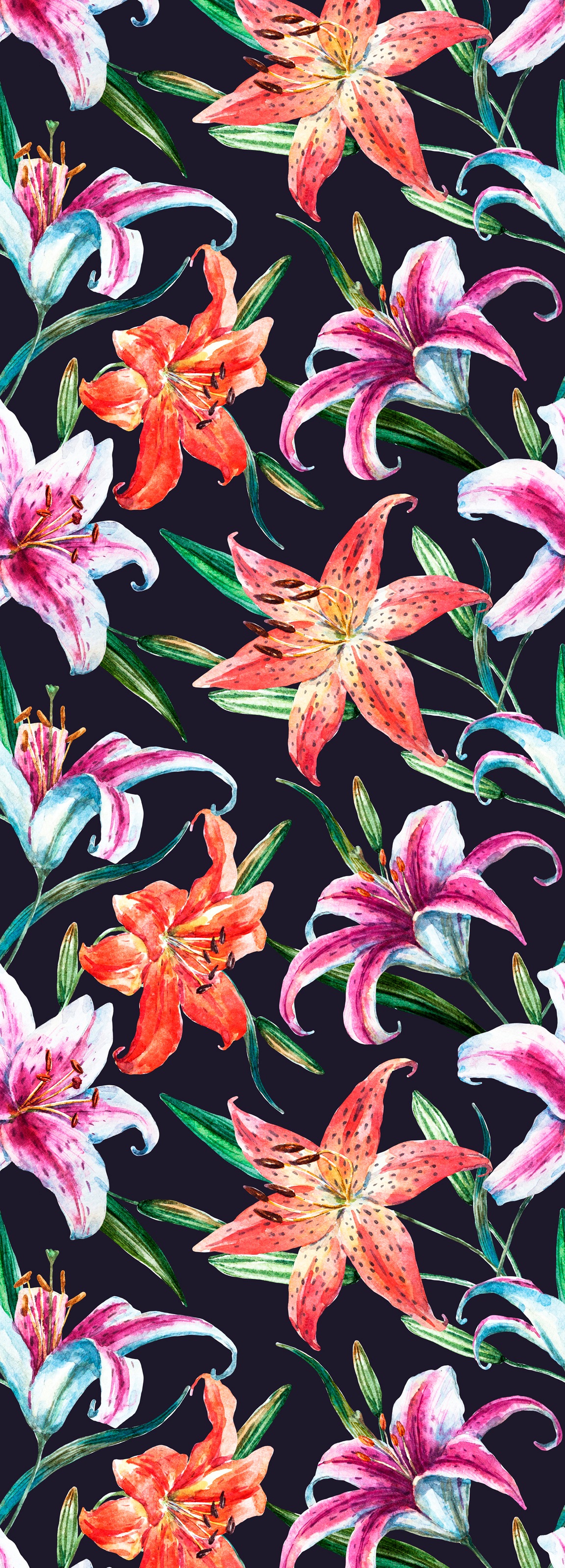 Image of queence Vinyltapete "Julie" Motiv bedruckt botanisch floral gemustert natürlich glatt 90x250cm, selbstklebend, kinderleichte Anbringung, Sticker