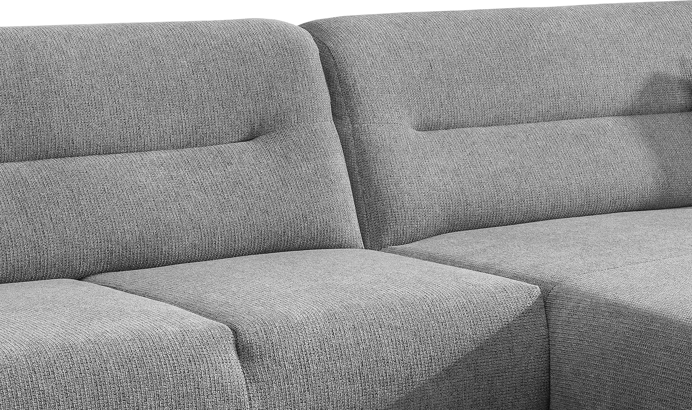 INOSIGN Ecksofa »Drago, elegant und zeitlos, komfortabel, Holzfuss, L-Form«, frei im Raum stellbar, inkl. 2 Zierkissen