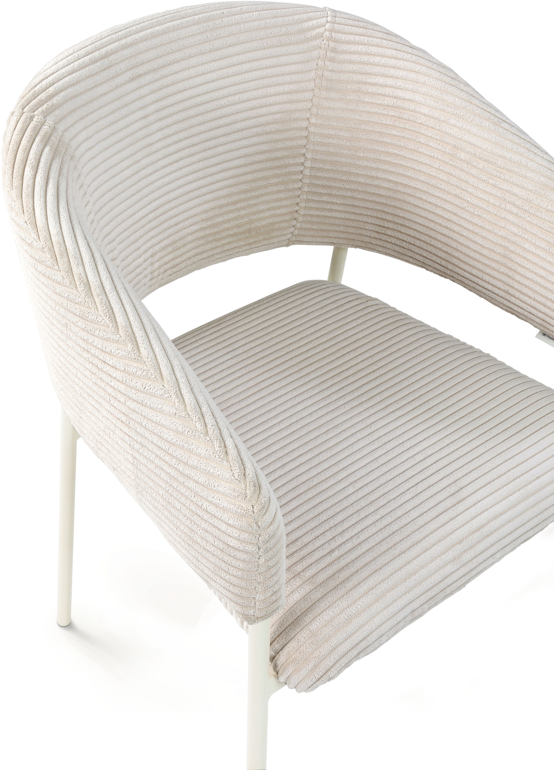 TOM TAILOR HOME Armlehnstuhl »EMBRACE ARMCHAIR«, (Set), 2 St., Breitcord, Esszimmerstuhl, mit Armlehnen, 4-Fussgestell, Rückenausschnitt