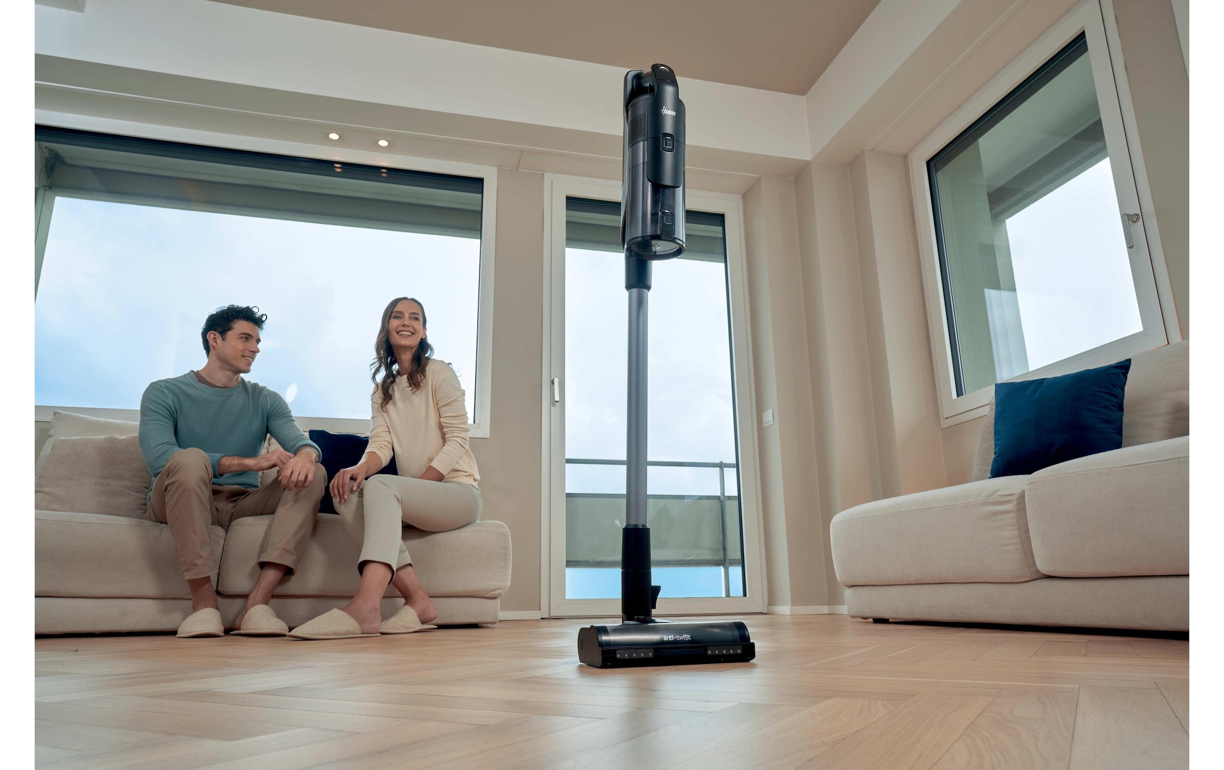Hoover Aspirateur à main et à manche sans fil »HF610H 11« Kabelloser Staubsauger mit intelligenter Bodenerkennung
