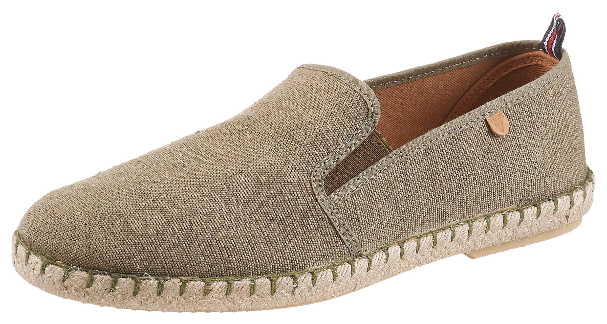 Image of VERBENAS Slipper "TOM MALI" Schlupfschuh, Urlaubsschuh, Flat mit Bast-Sohlenumrahmung