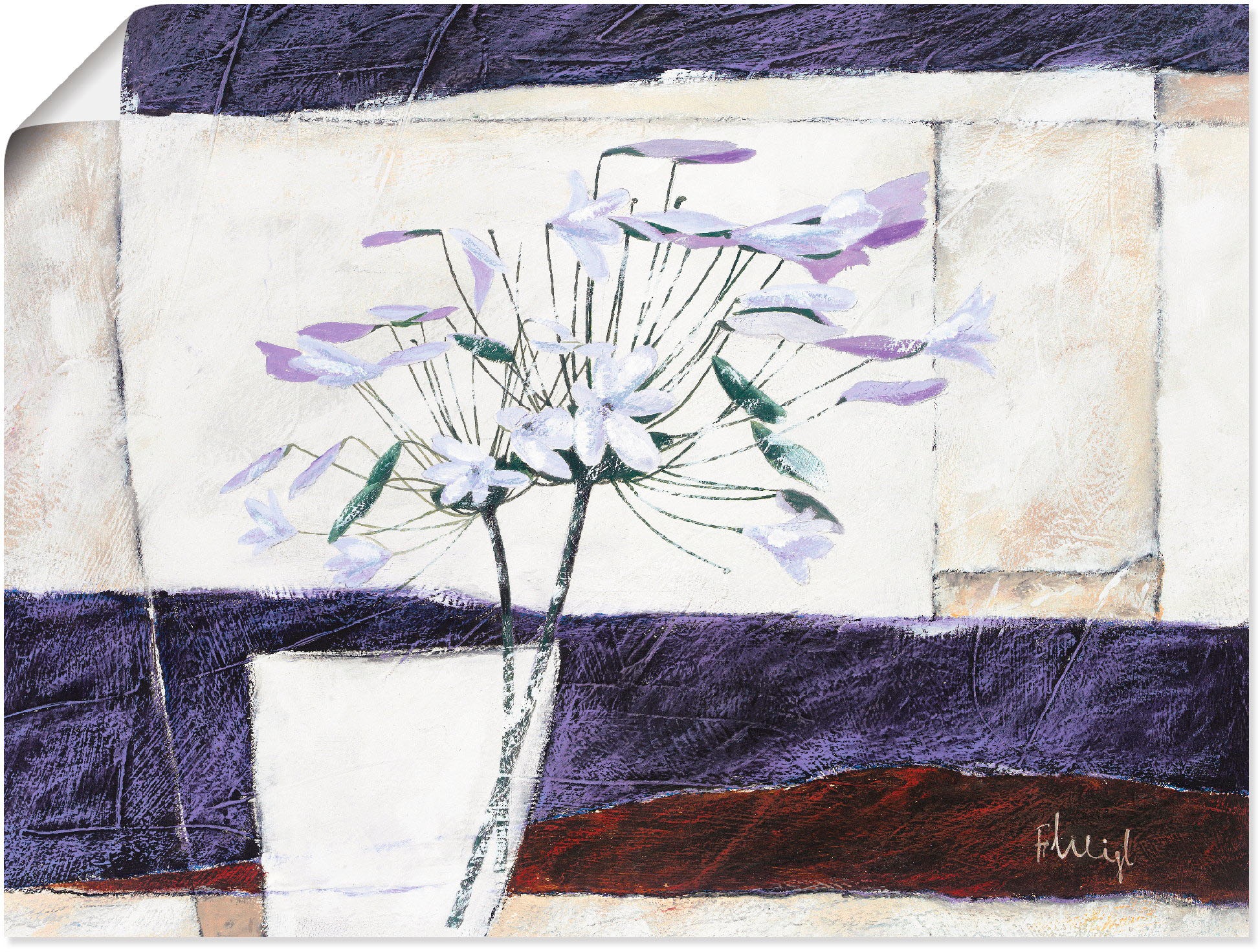 Image of Artland Wandbild »Morning Glory Village«, Blumen, (1 St.), in vielen Grössen & Produktarten -Leinwandbild, Poster, Wandaufkleber / Wandtattoo auch für Badezimmer geeignet bei Ackermann Versand Schweiz