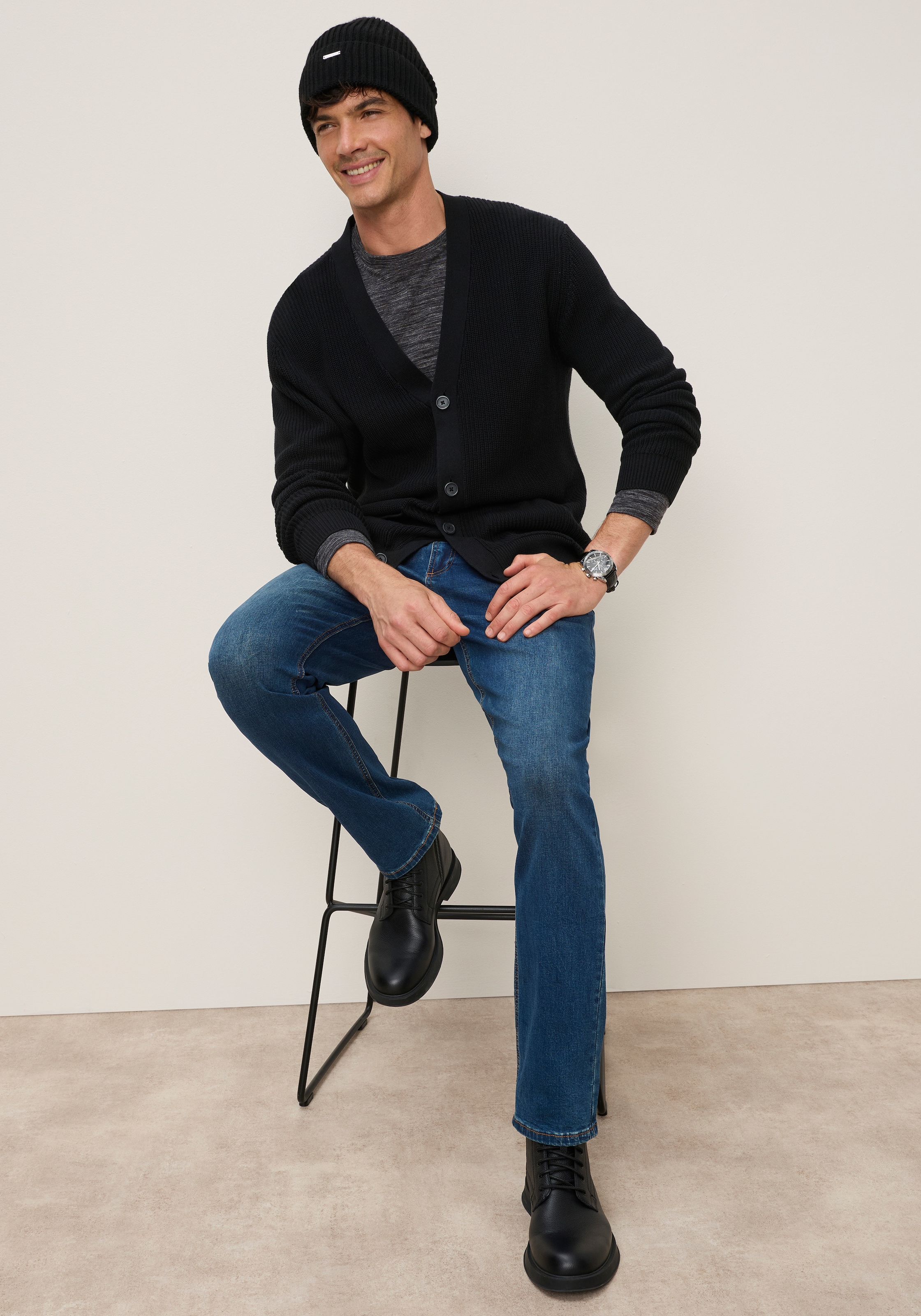 Bruno Banani Veste en tricot coupe régulière, longueur normale