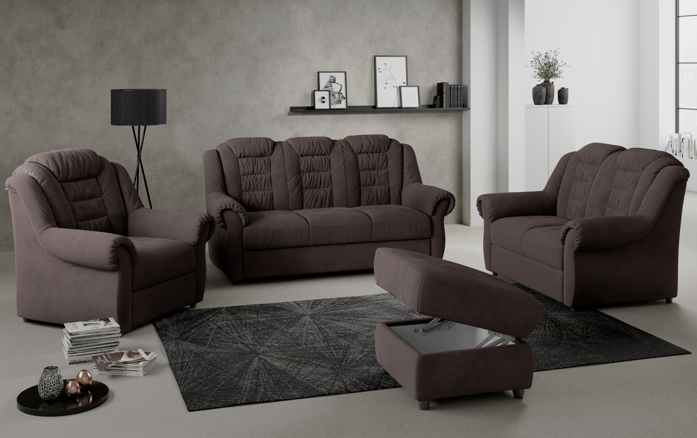 Home affaire 3-Sitzer »Boston«, Sofa mit hoher Rückenlehne