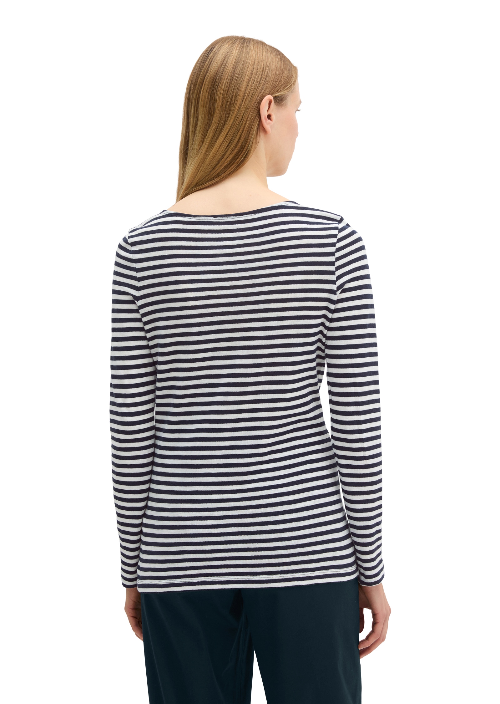 Marc O'Polo T-shirt à manches longues avec encolure légèrement bateau