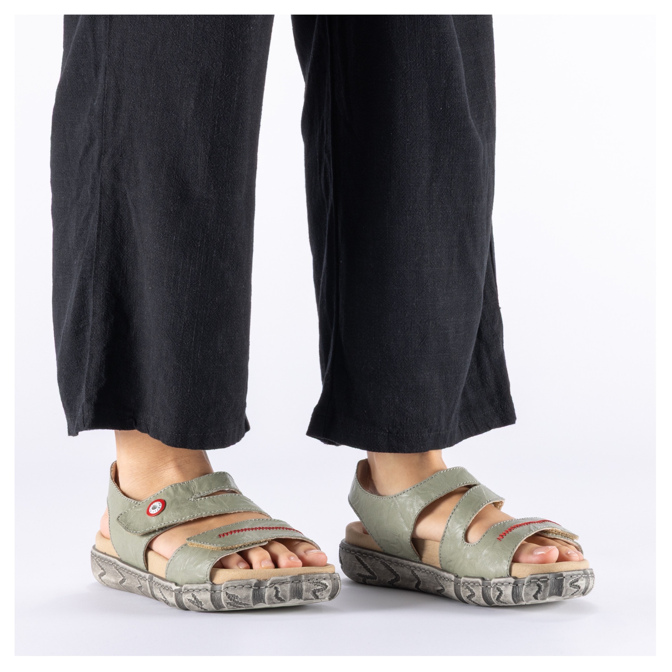 Rieker Sandale  Chaussure d'été, sandale velcro avec couture décorative