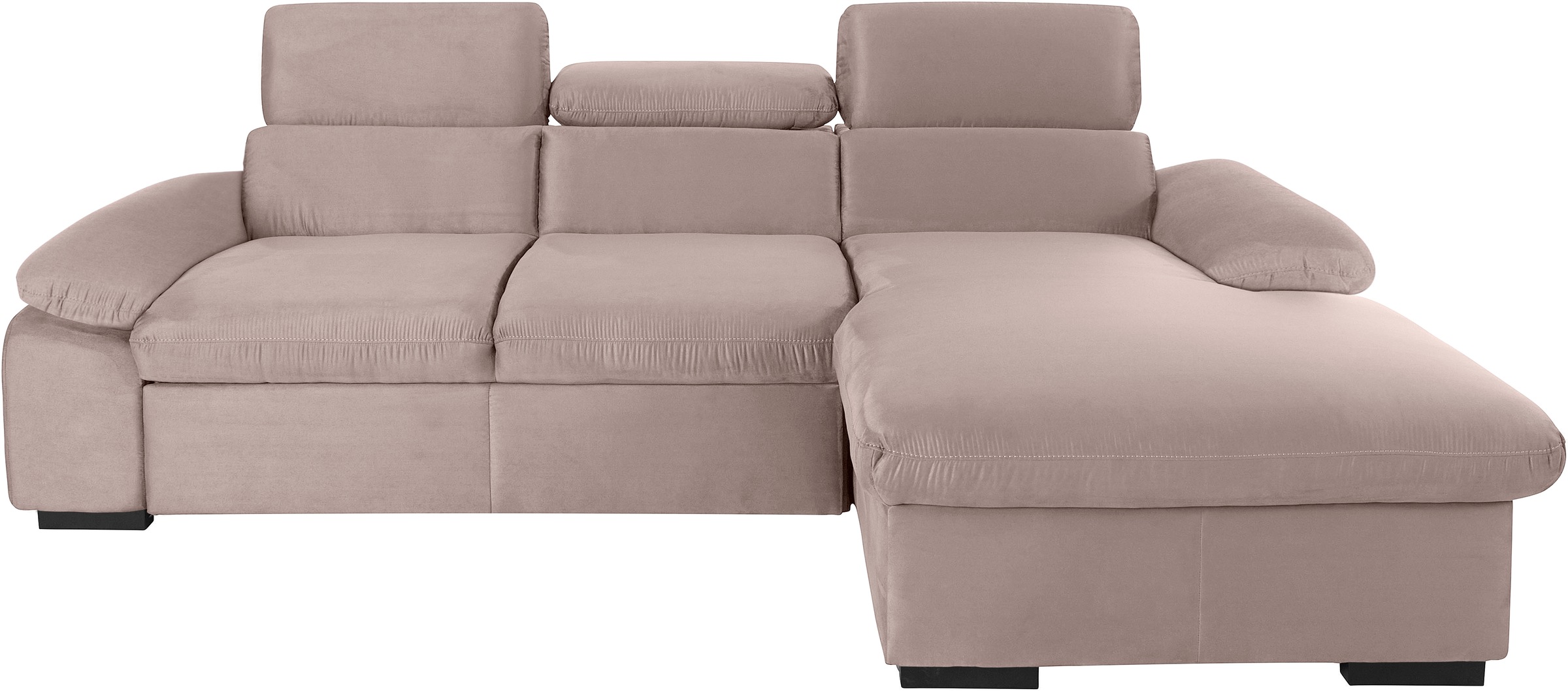 COTTA Ecksofa »Lola L-Form mit Kopfteilfunktion & Hocker« wahlweise mit Bettfunktion, Bettkasten & Armteilverstellung