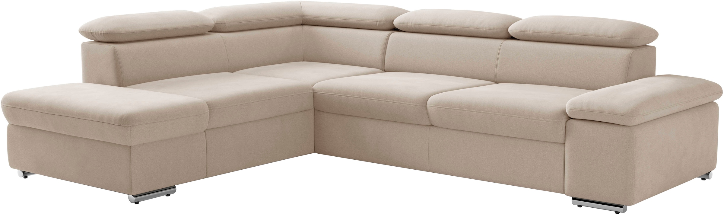 sit&more Canapé d'angle »Valentine L-Form, B: 272 cm« mit Arm- & Kopfteilverstellung, optional mit Bettfunktion