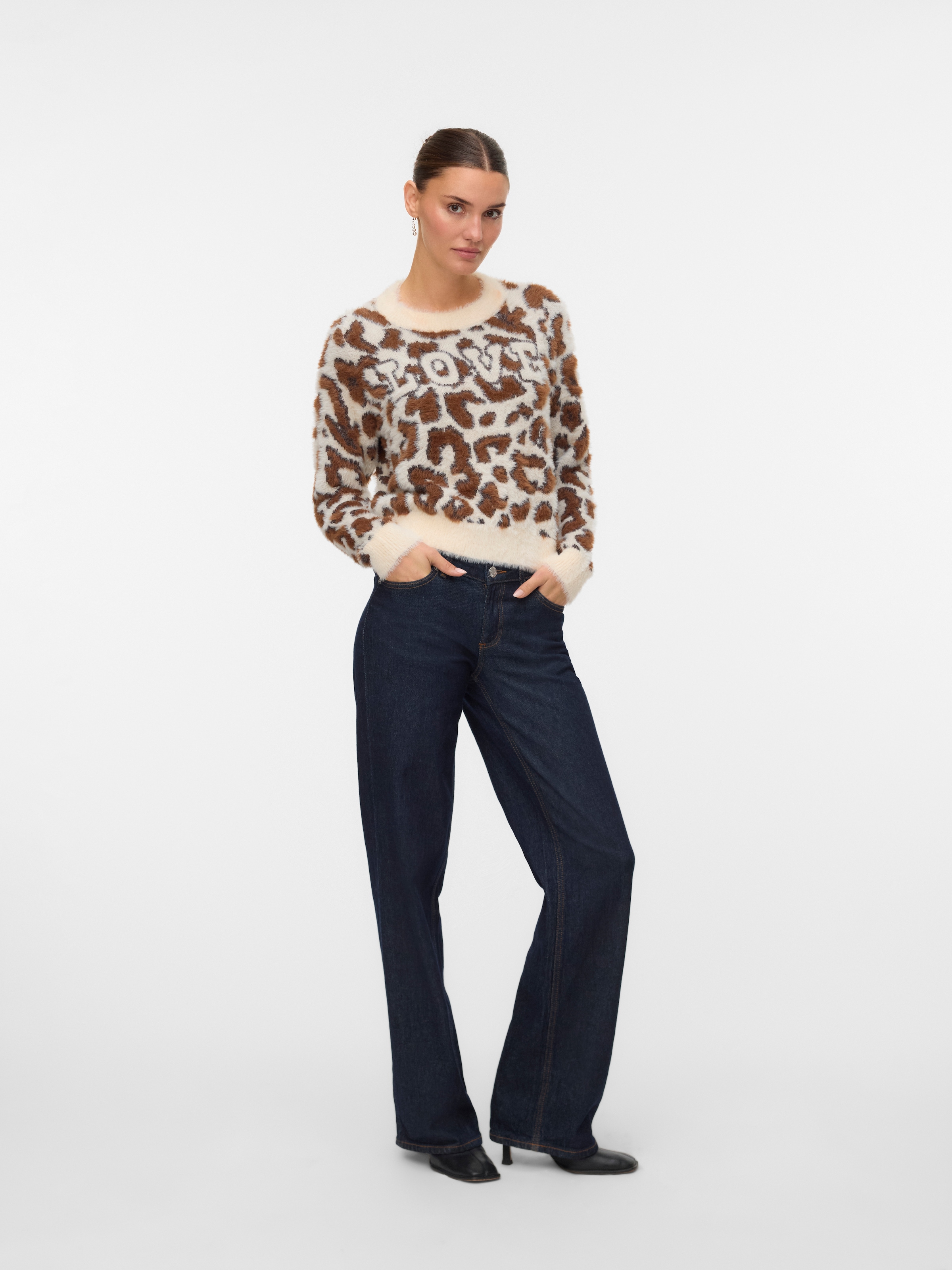Vero Moda Strickpullover »VMJUNGLE LS O-NECK PULLOVER BOO«