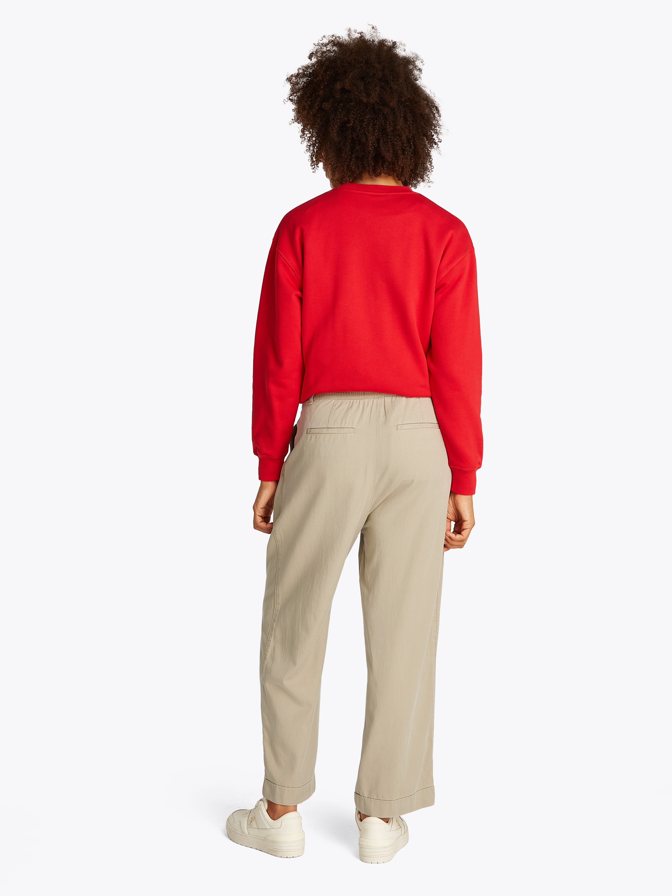 Tommy Hilfiger Chinohose »CO TENCEL RLXD STR PULL ON CHINO«, mit Logostickerei
