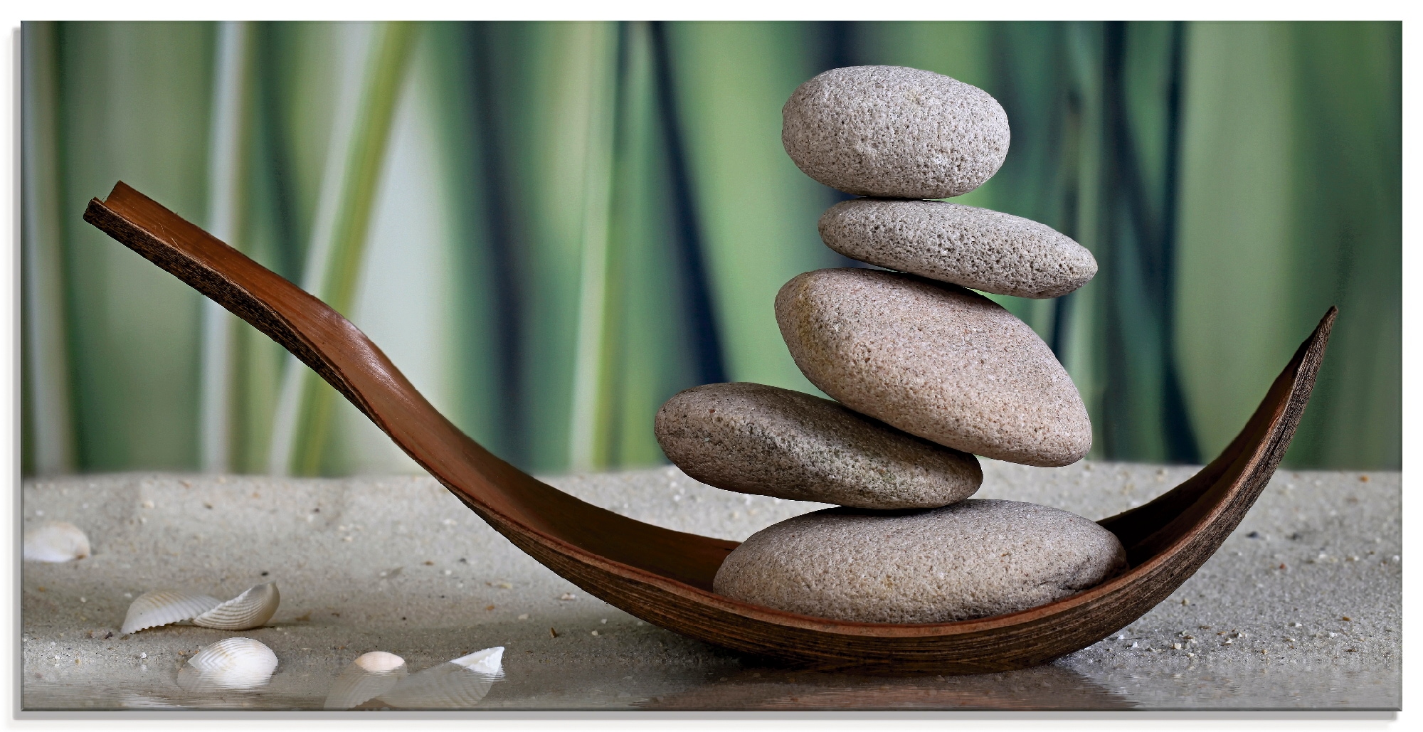 Image of Artland Glasbild "Gleichgewicht" Zen 1 Stk. tlg. in verschiedenen Grössen