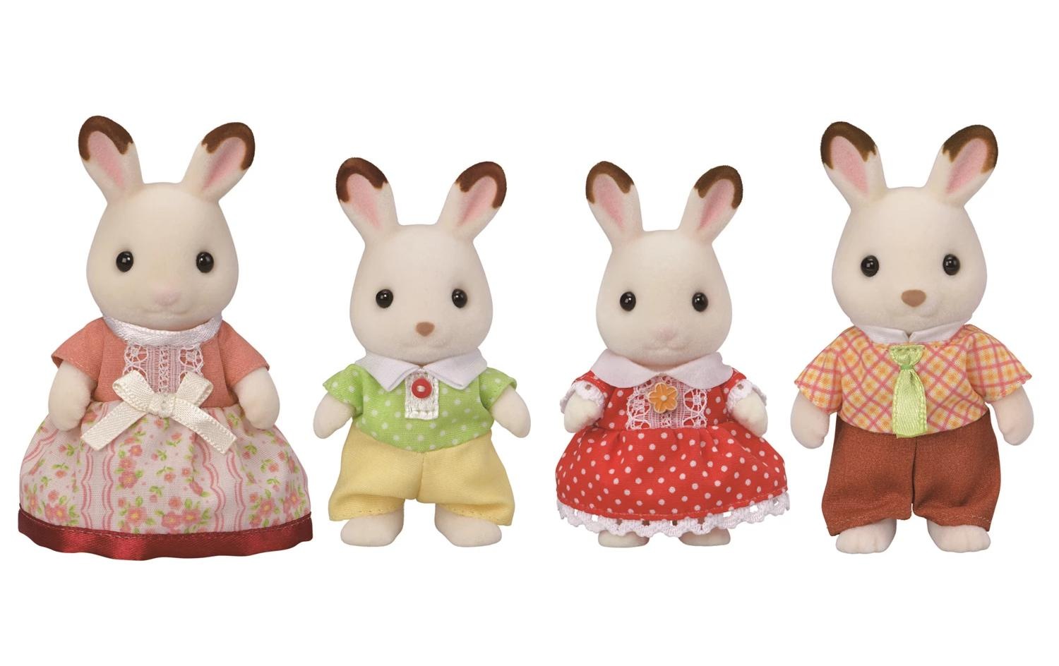 Image of Sylvanian Families Spielfigur "Schokoladenhasen Familie"