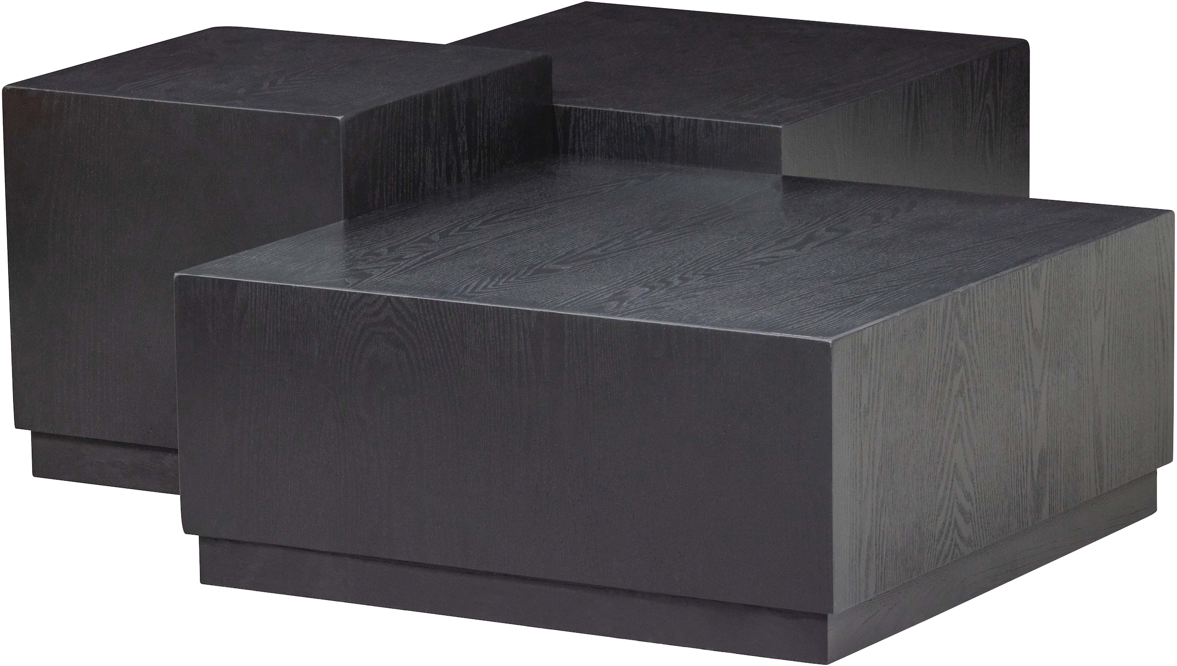 Image of WOOOD Beistelltisch "Pim 3-tlg. aus MDF, stapelbar 40x40 / 55x55 / 70x70 cm" Drei Einheiten ineinander stapelbar, Hohlkonstruktion, schutzlackiert