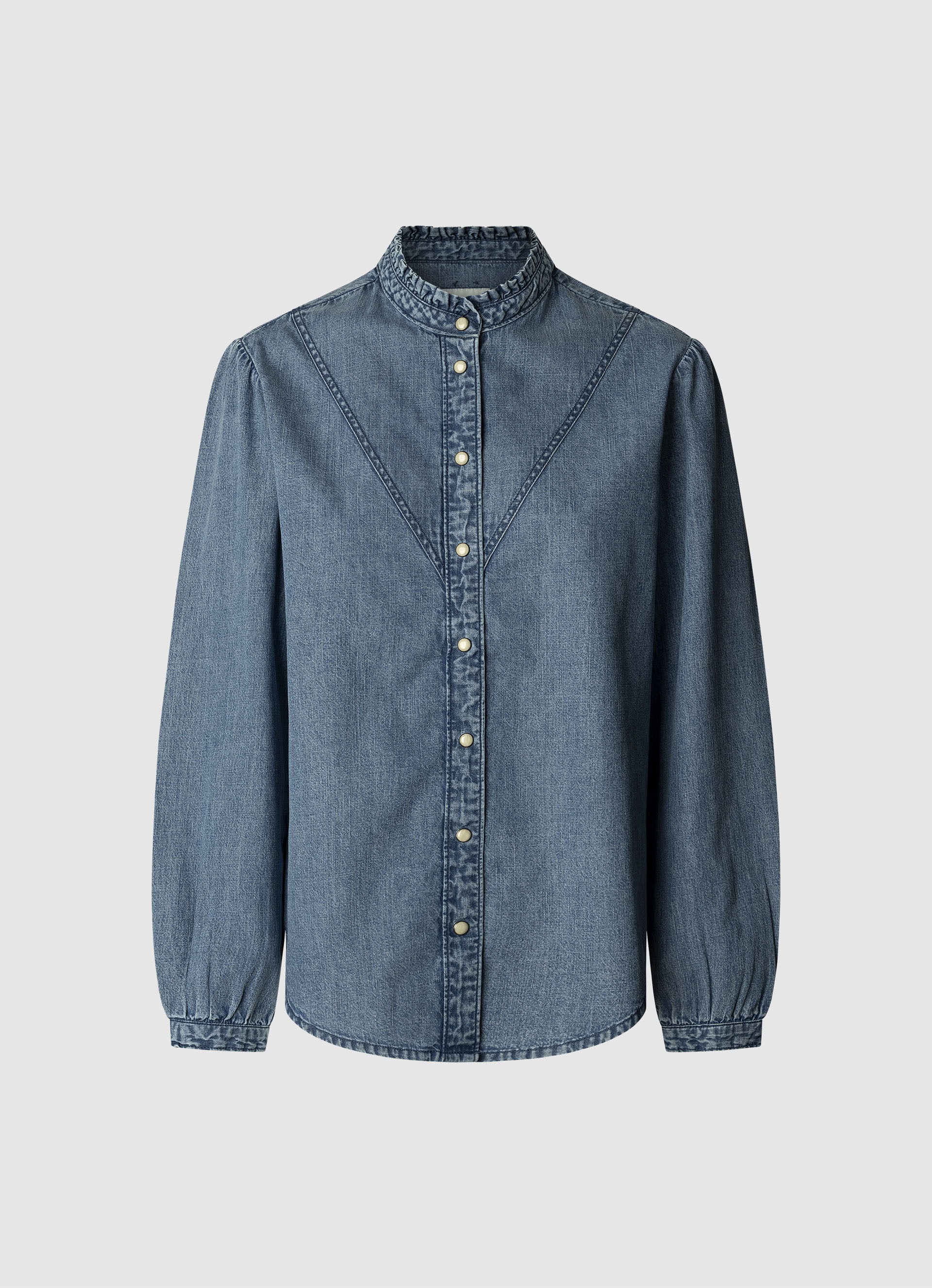 Pepe Jeans Jeansbluse »REGULAR DENIM BLOUSE«, mit Druckknöpfen