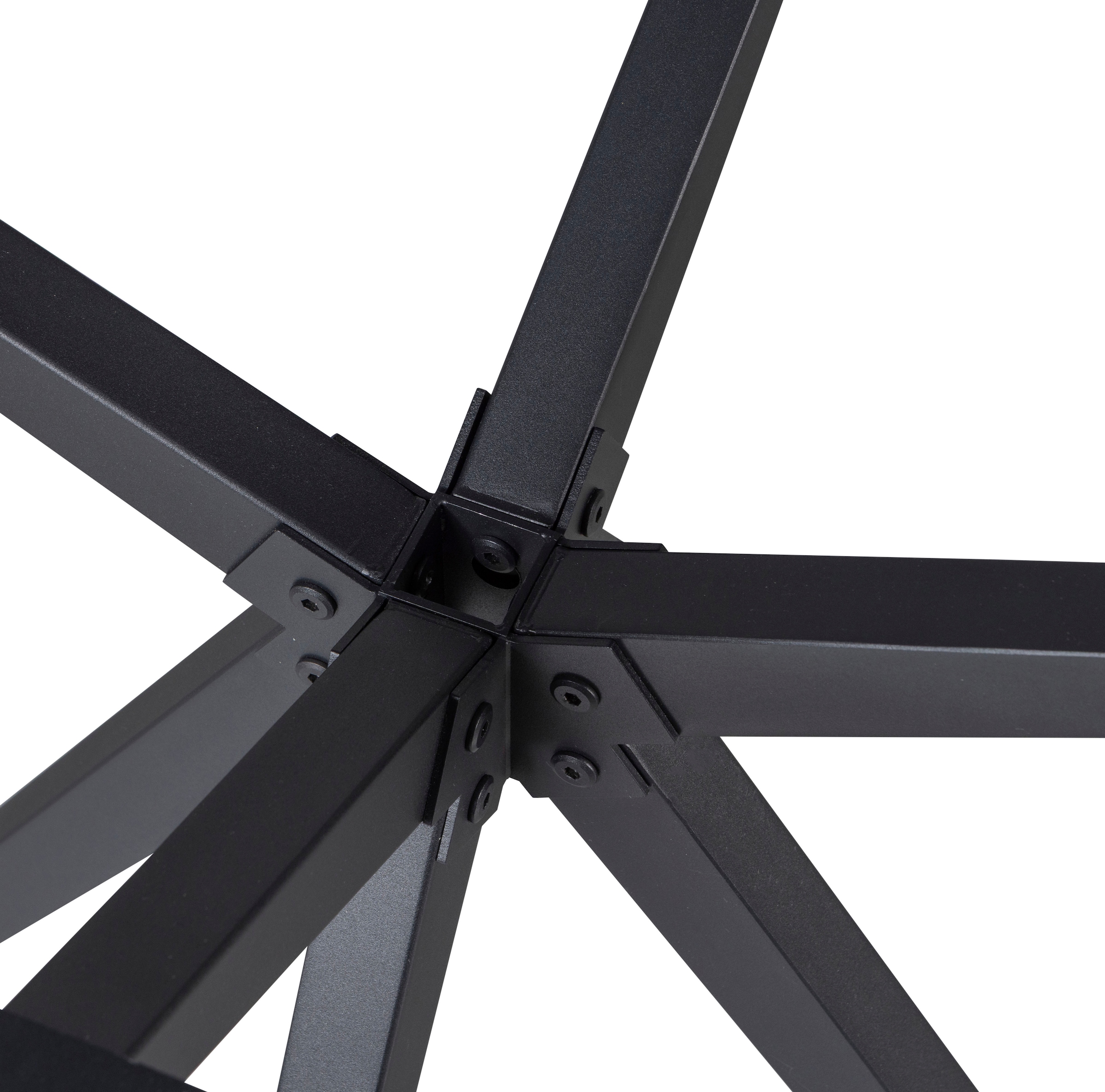 WOOOD Pied de table »Tablo Holland aus Metall mit Pulverbeschichtung Ø 80 x H 72 cm« structure croisée Ø 3,5 cm, capacité de charge 120 kg, facile à monter