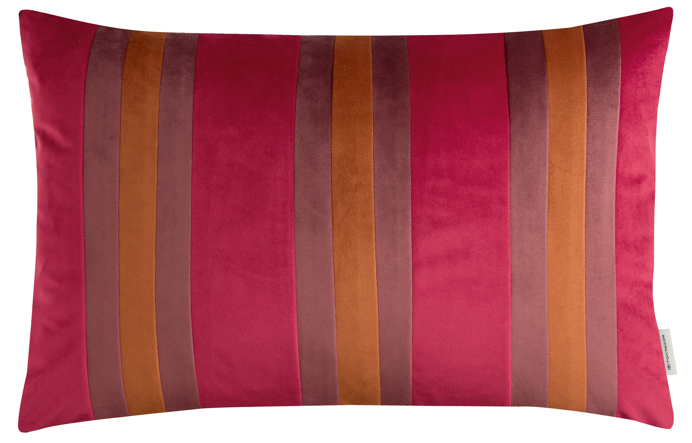 Image of TOM TAILOR HOME Dekokissen "Velvet Stripe" aus weichem Velvet