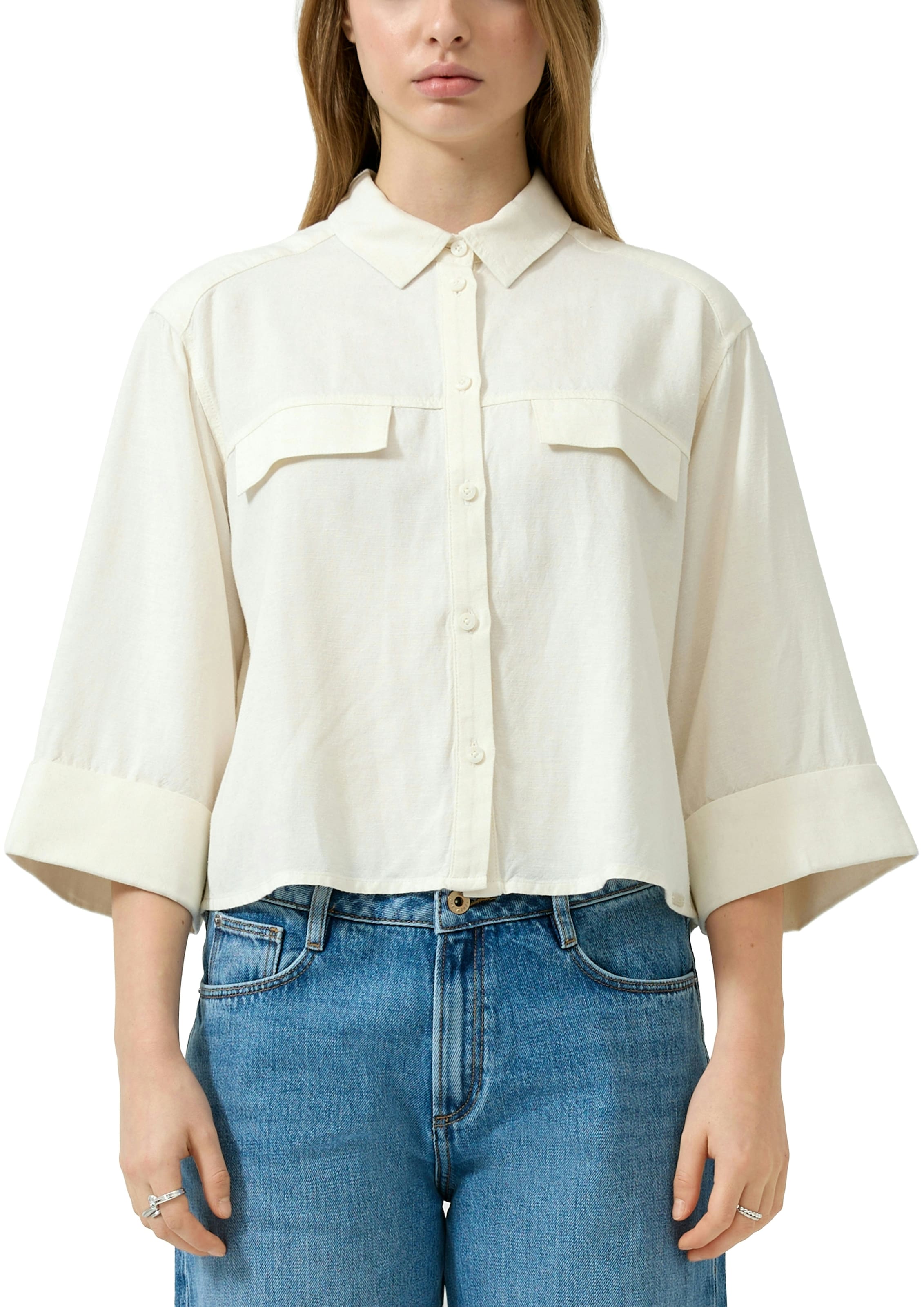 Image of QS Hemdbluse mit Hemdkragen und 3/4-Arm