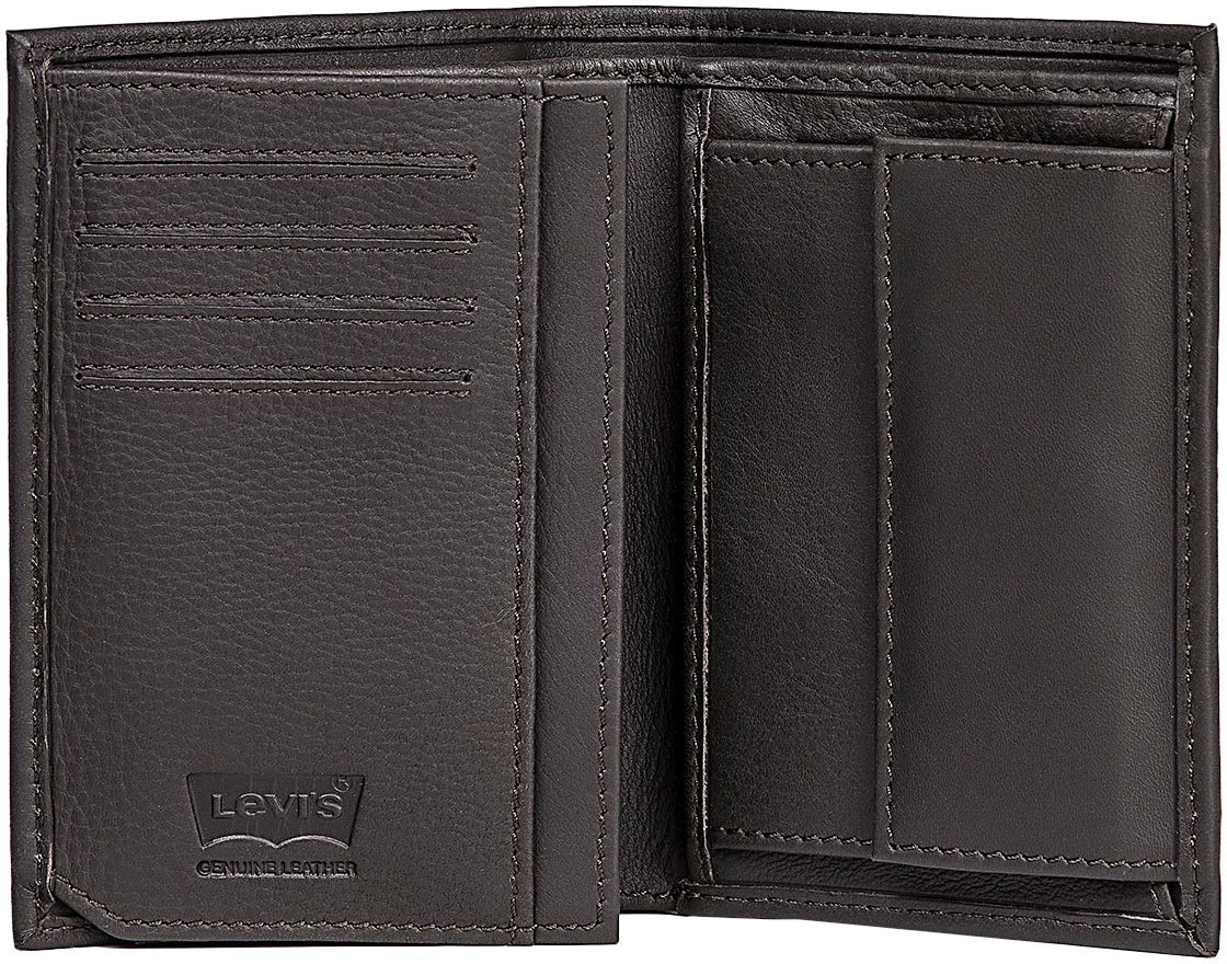 Levi's® Porte-monnaie »VINTAGE TWO HORSE VERTICAL COIN WALLET« mit schöner Prägung Herrenbörse Portemonnaie Leder