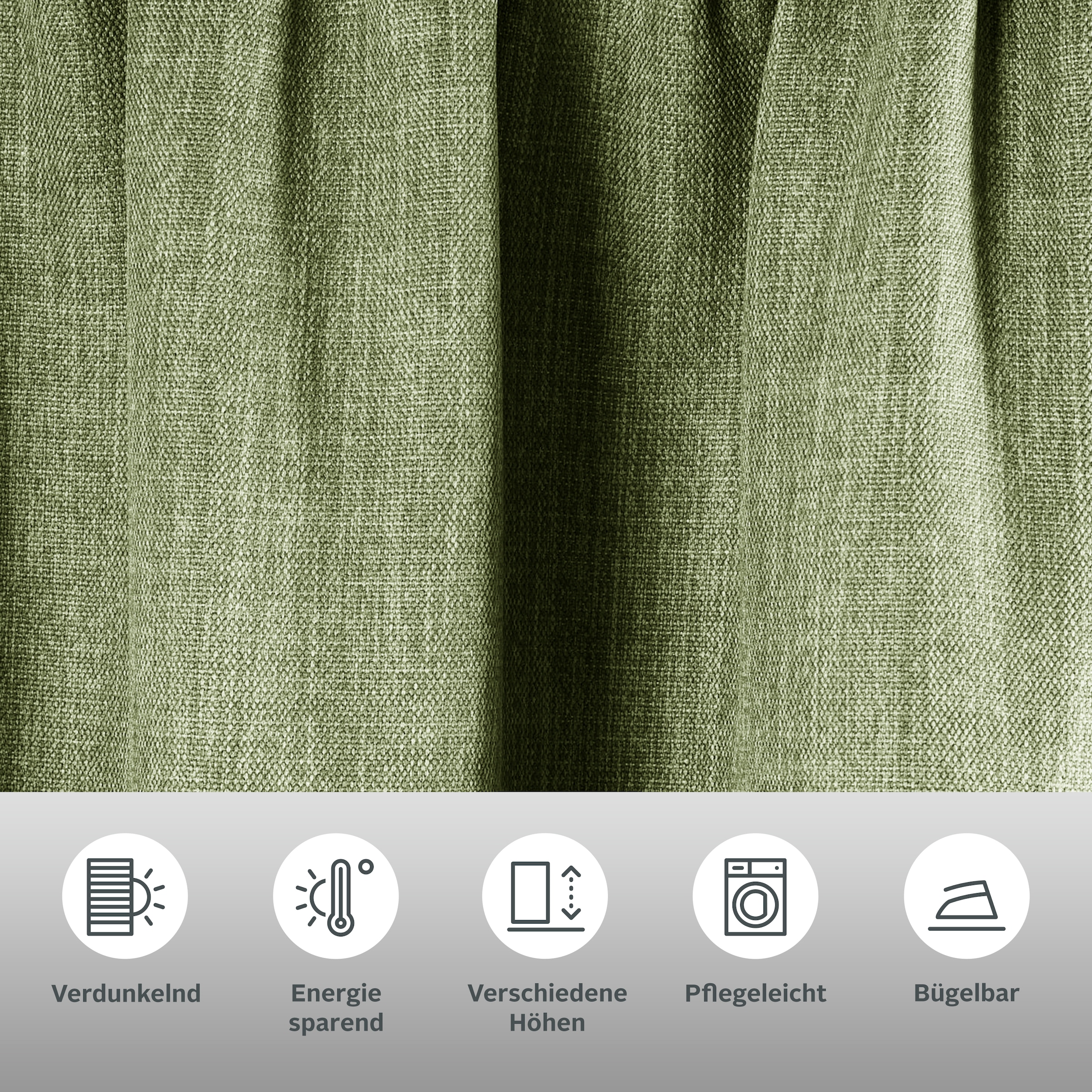Bruno Banani Verdunkelungsvorhang »Bela« Kräuselband 1 Stk. tlg. blickdicht, meliert, verschiedene Grössen,