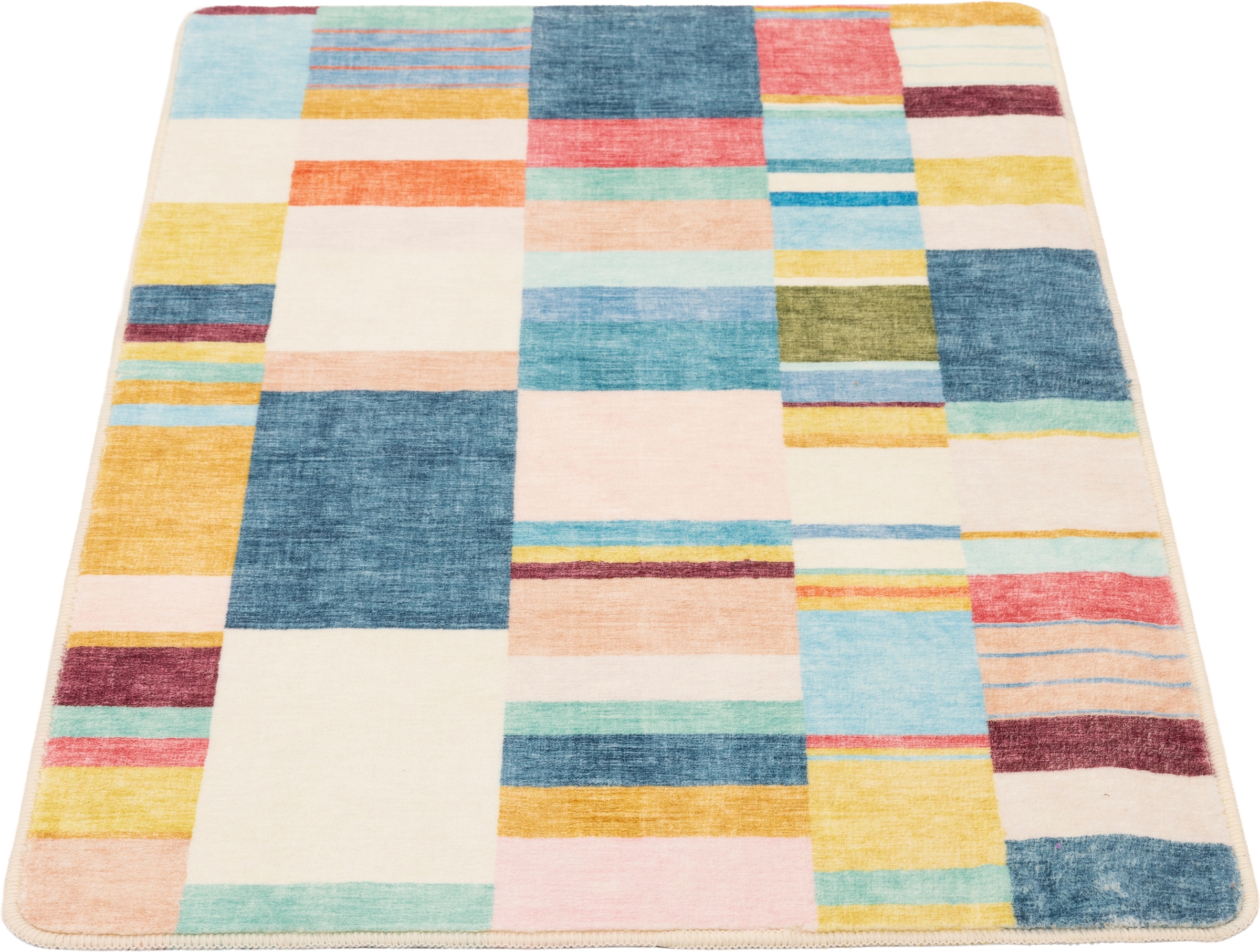 Gino Falcone Tapis de bain »Aquata GF-167, Badvorleger, Badezimmer Teppich« Höhe 7 mm revêtement antidérapant Badteppich, bedruckt, gestreift, modernes Design, rechteckig