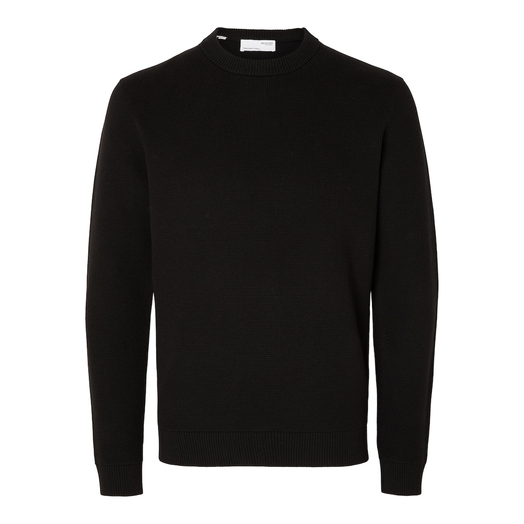 SELECTED HOMME Rundhalspullover »SLHDANE LS KNIT STRUCTURE CREW NECK NOOS«