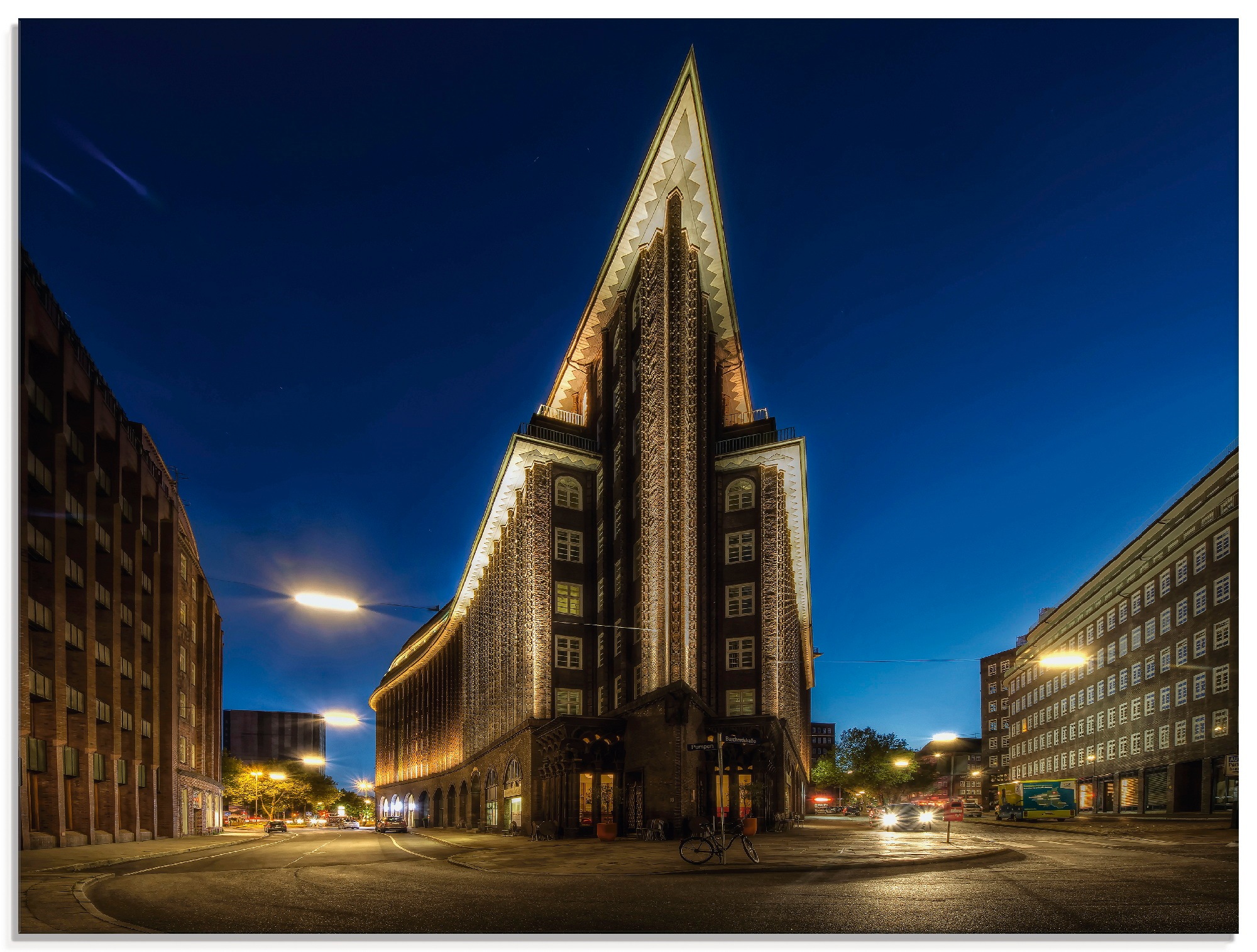 Image of Artland Glasbild »Hamburg Chilehaus«, Gebäude, (1 St.) bei Ackermann Versand Schweiz