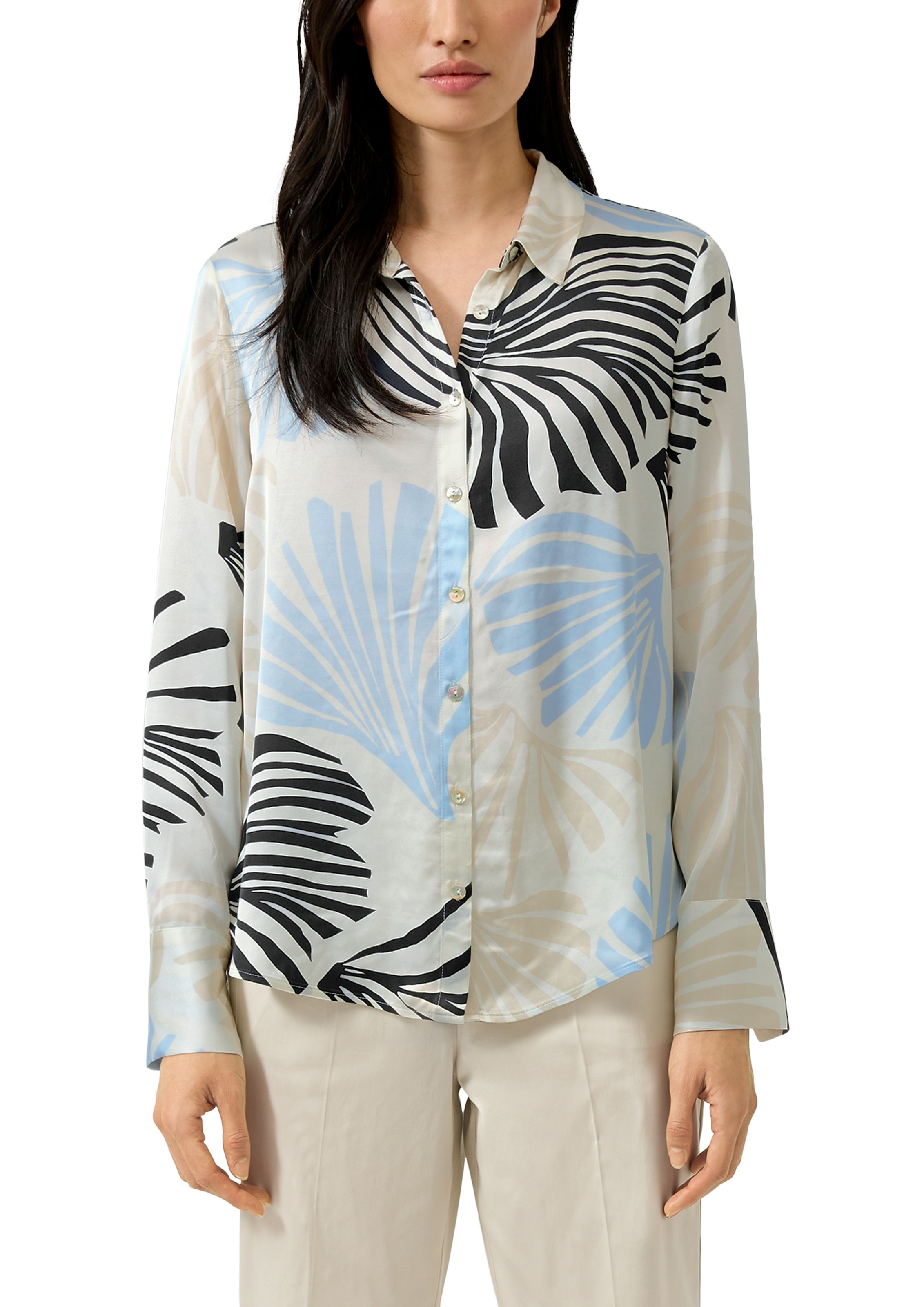 Image of s.Oliver BLACK LABEL Hemdbluse mit All-Over Print